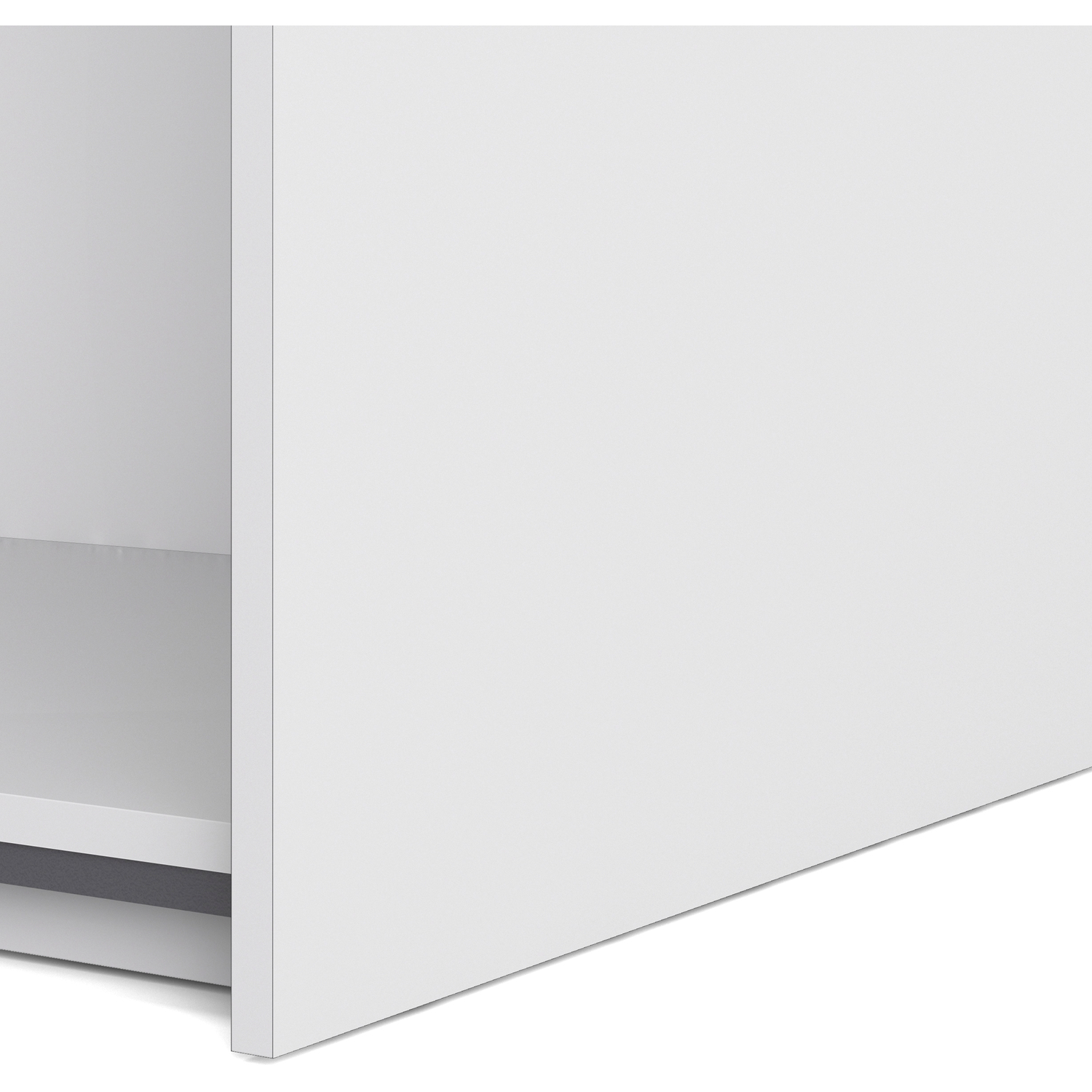 Valentino Sliding Wardrobe 180Cm with White Back and 2 Shelves - Oak/White 4 Valentino Sliding Wardrobe 180Cm with White Back and 2 Shelves - Oak/White