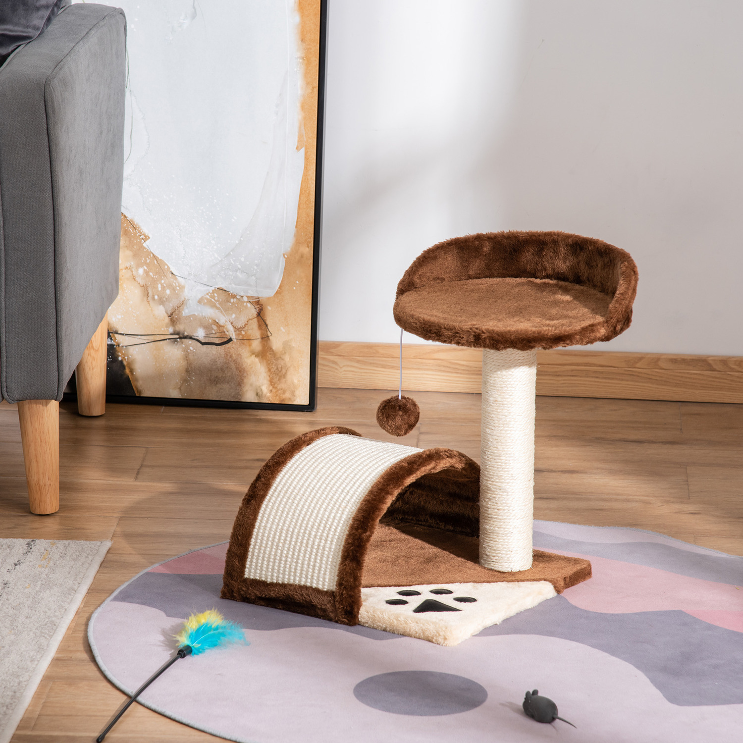 Pawhut Cat Tree Scratching Post