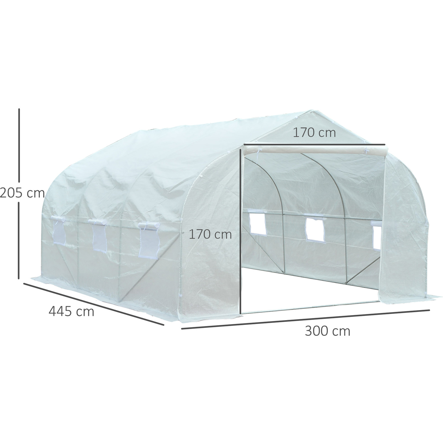 Outsunny Walk in Tunnel Greenhouse Gardening Planting Shed 4 Outsunny Walk in Tunnel Greenhouse Gardening Planting Shed