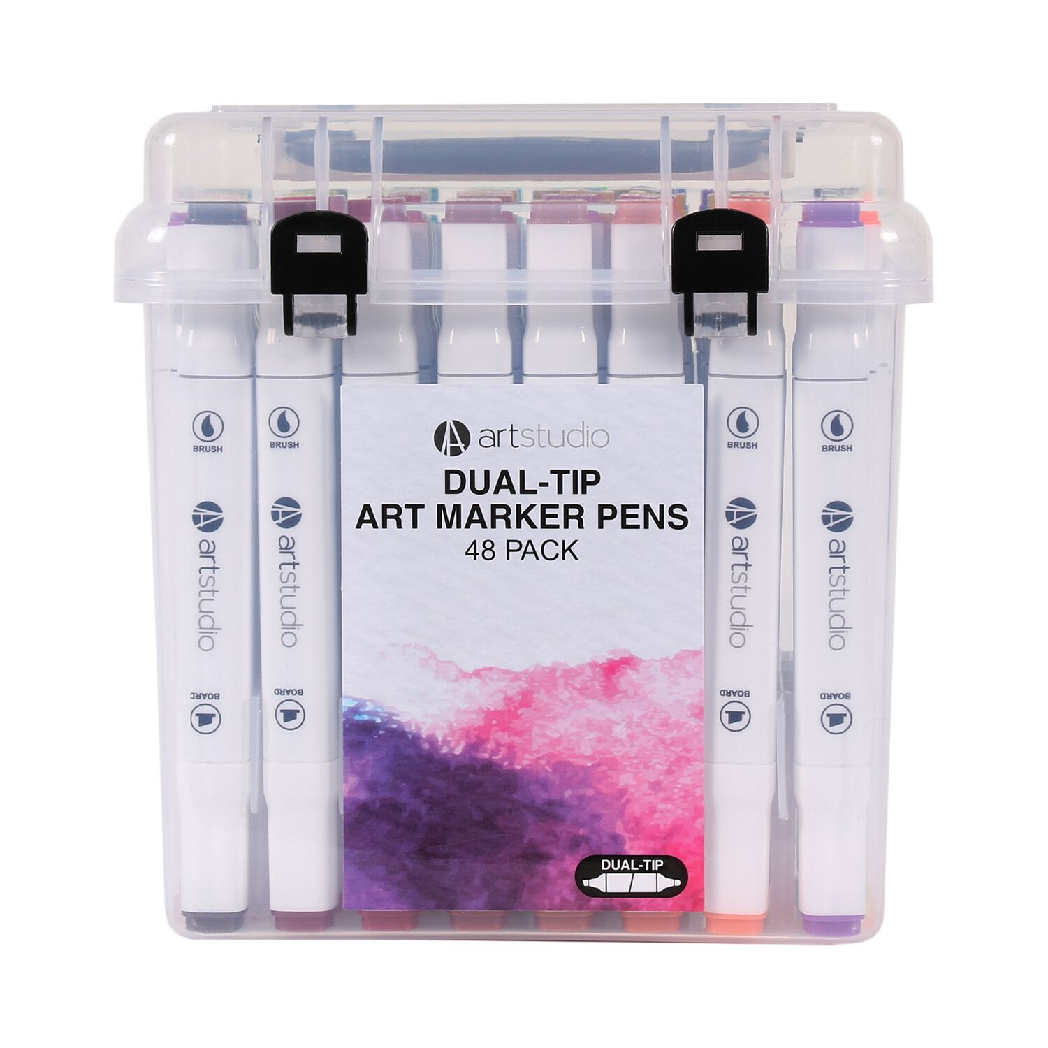 Pack of 48 Art Studio Dual-Tip Art Marker Pens
