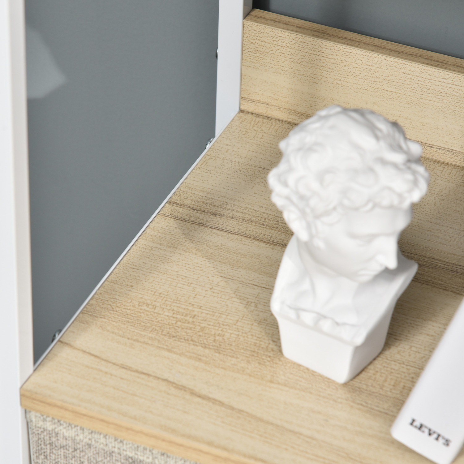 HOMCOM 4 Drawer Storage Chest Unit Home with Shelves Home Living Room Bedroom