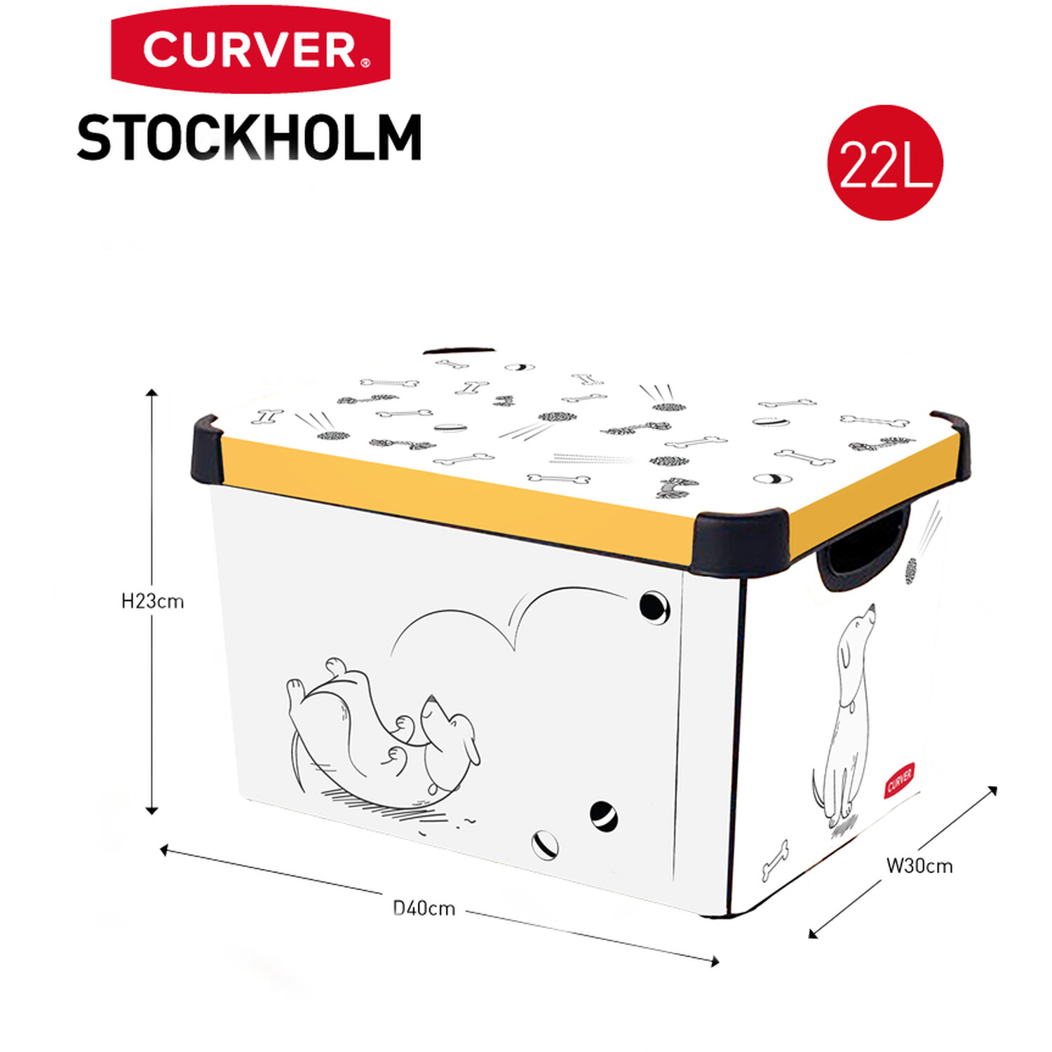 Curver Stockholm Pet Deco Storage 22 Litres 4 Curver Stockholm Pet Deco Storage 22 Litres