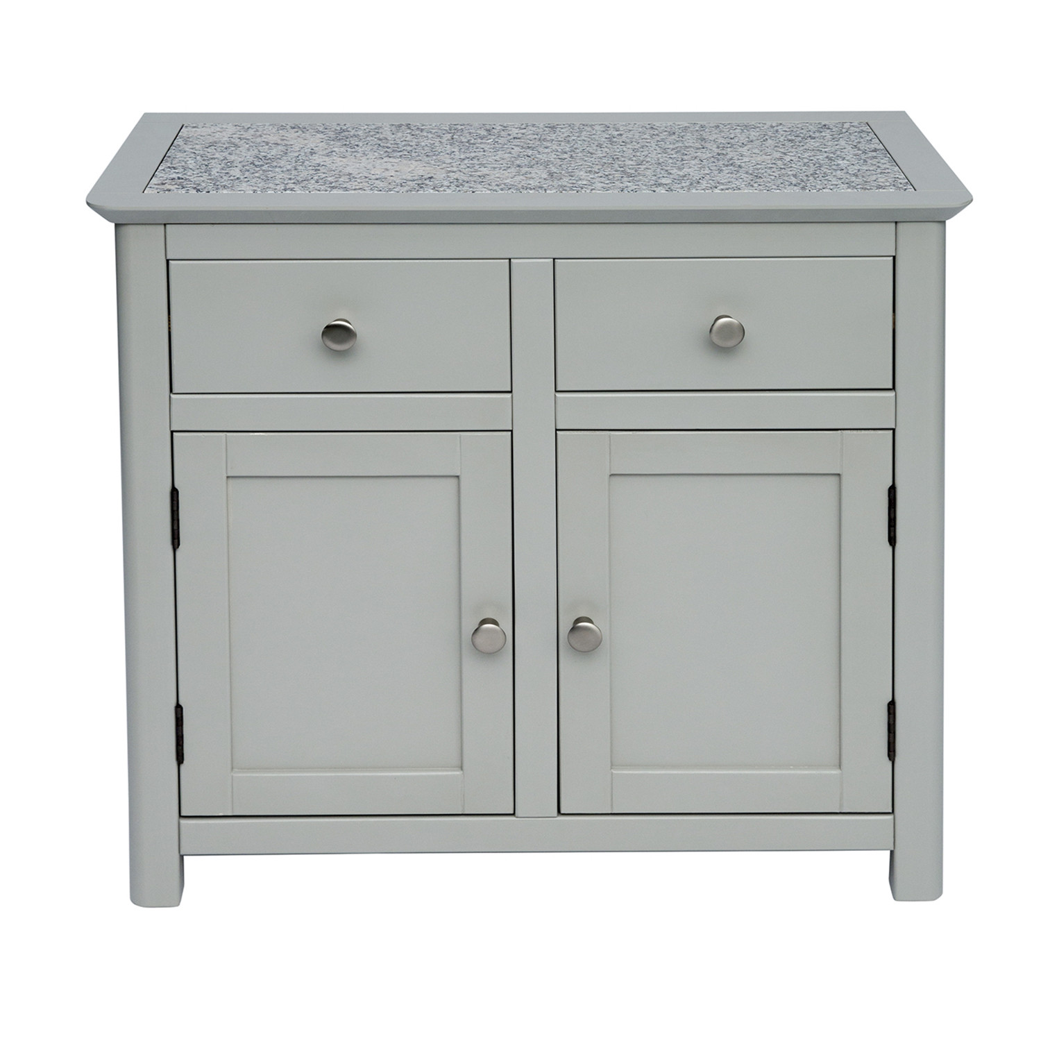 Perth Stone Inset Sideboard - Soft Grey / 2