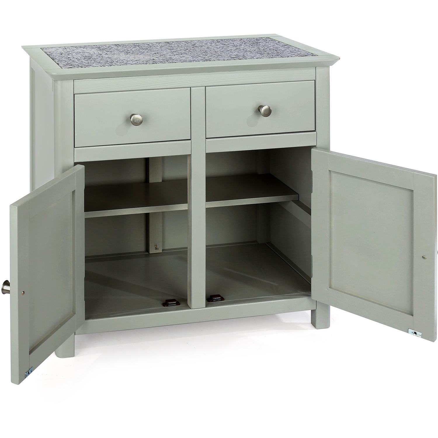 Perth Stone Inset Sideboard - Soft Grey / 2 4 Perth Stone Inset Sideboard - Soft Grey / 2