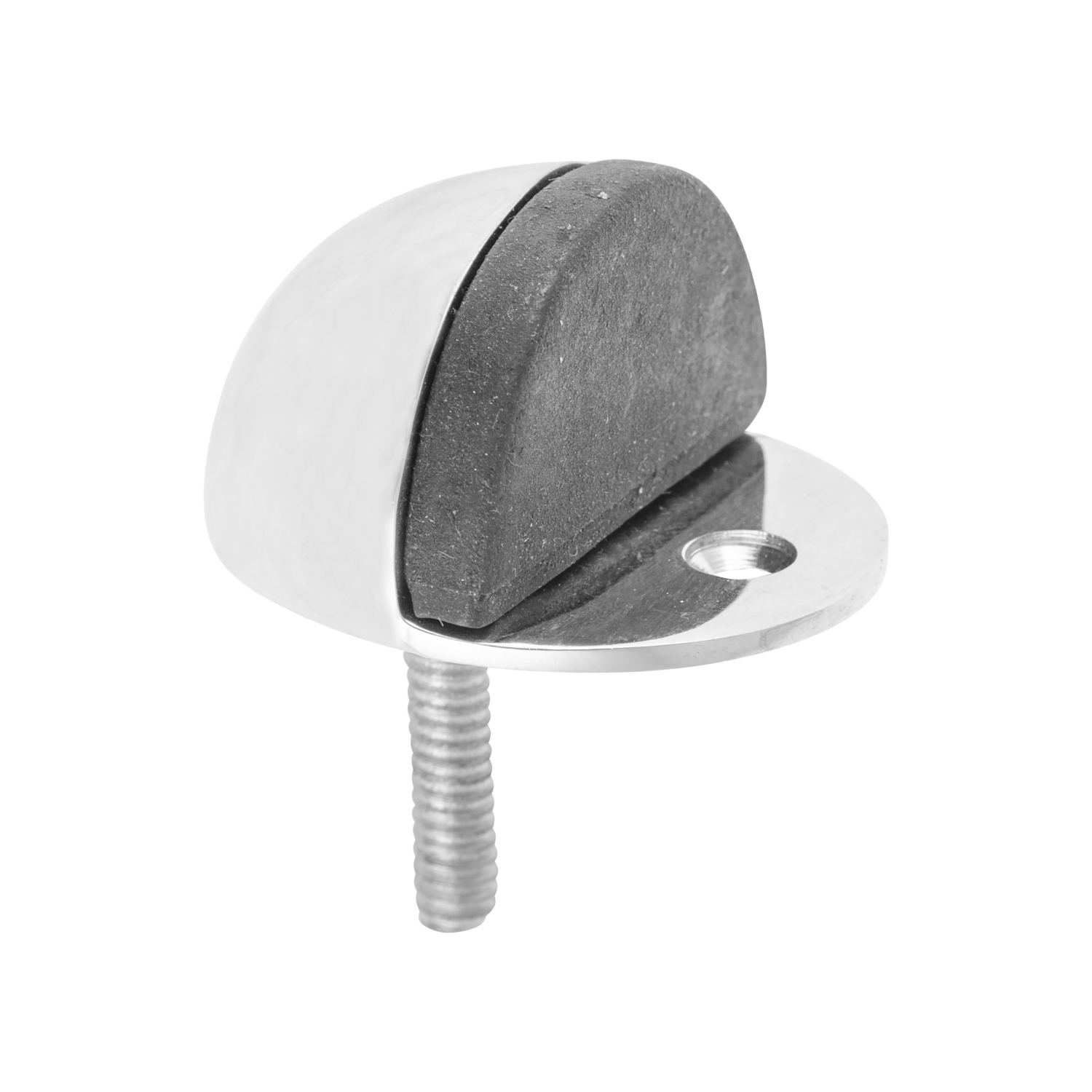 Oval Floor Mounted Door Stop - Chrome