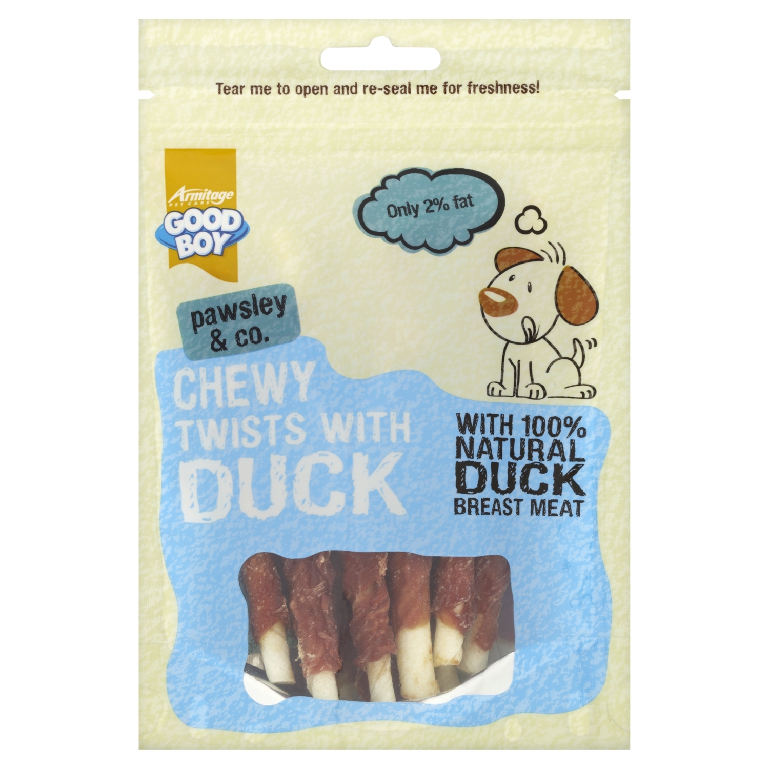 Good Boy Pawsley Chewy Twist Dog Treats - Duck