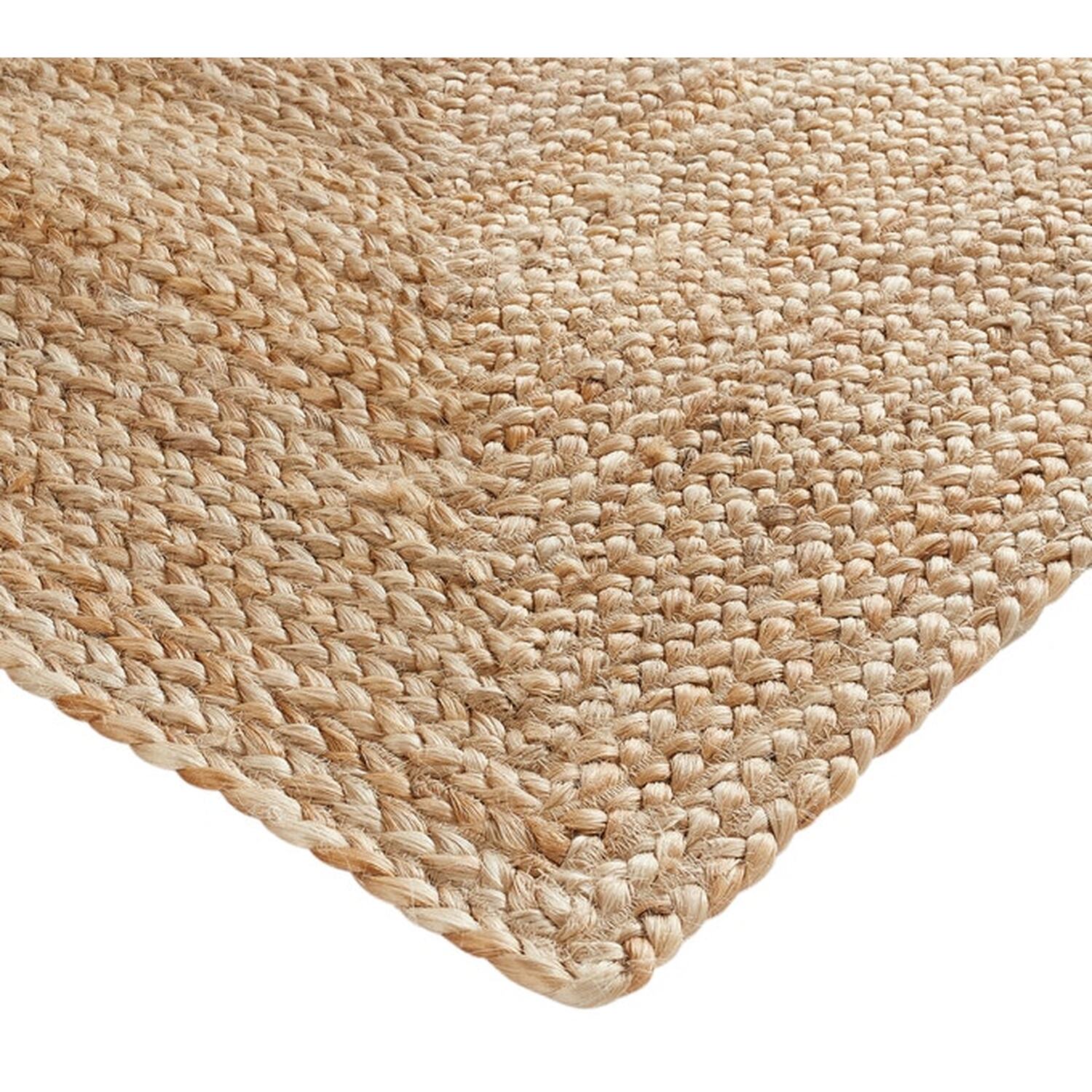 Hand Braided Jute Rectangle Rug 3 Hand Braided Jute Rectangle Rug