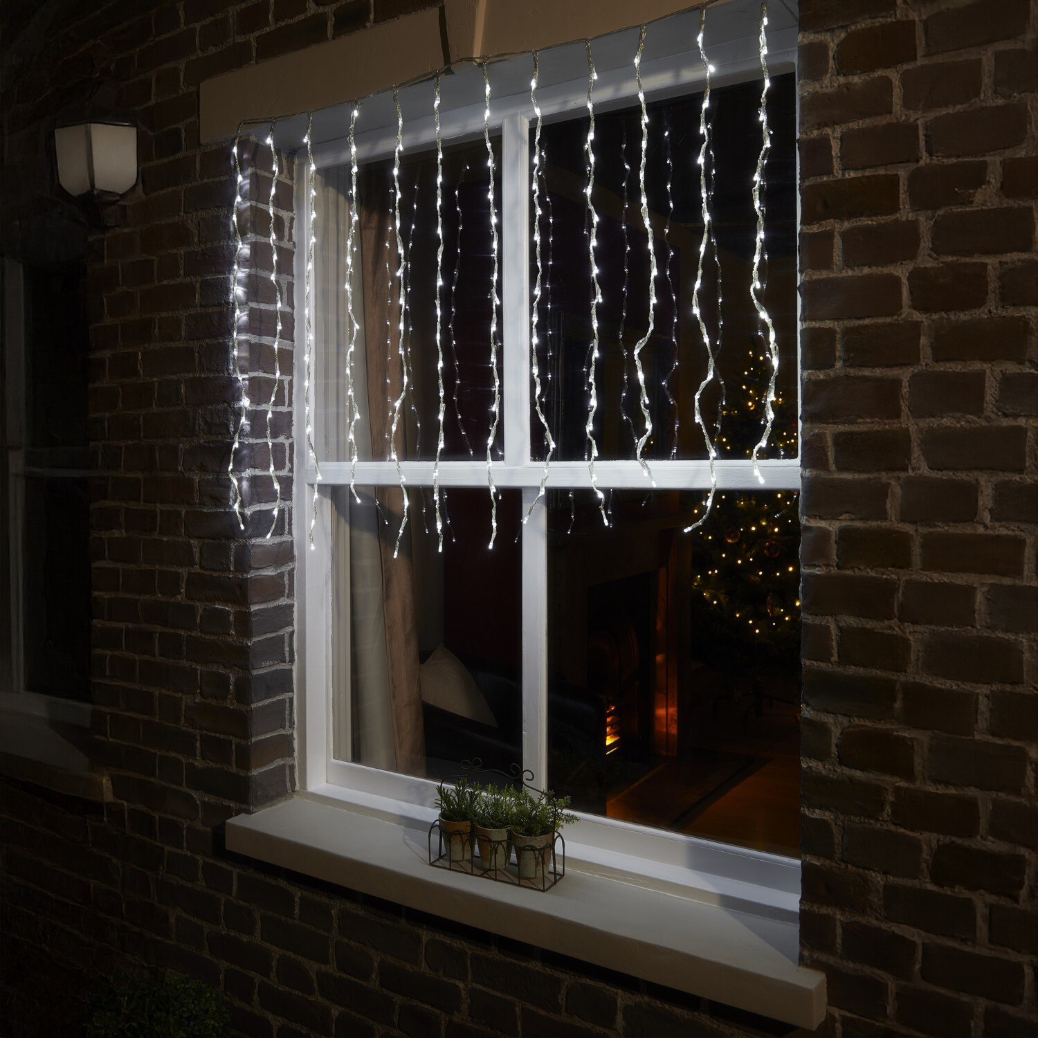 LED Waterfall Curtain Lights - White