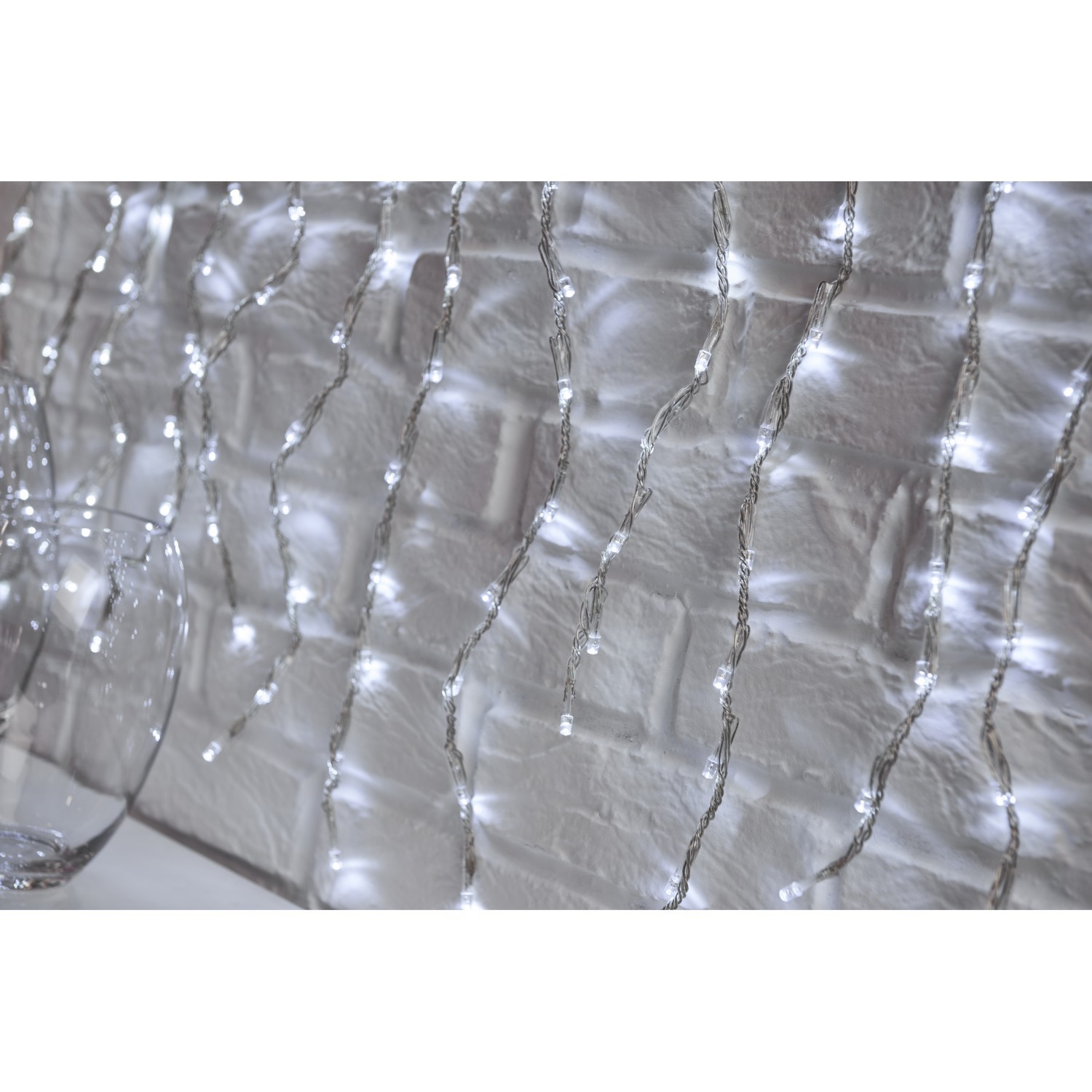 LED Waterfall Curtain Lights - White