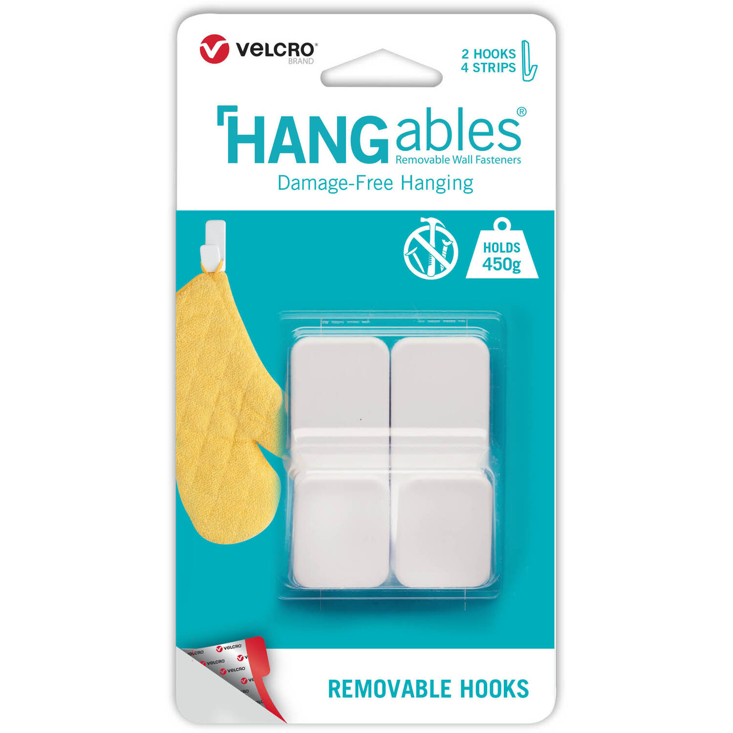 Pack Of 2 VELCRO Brand HANGables Removable Small Hooks