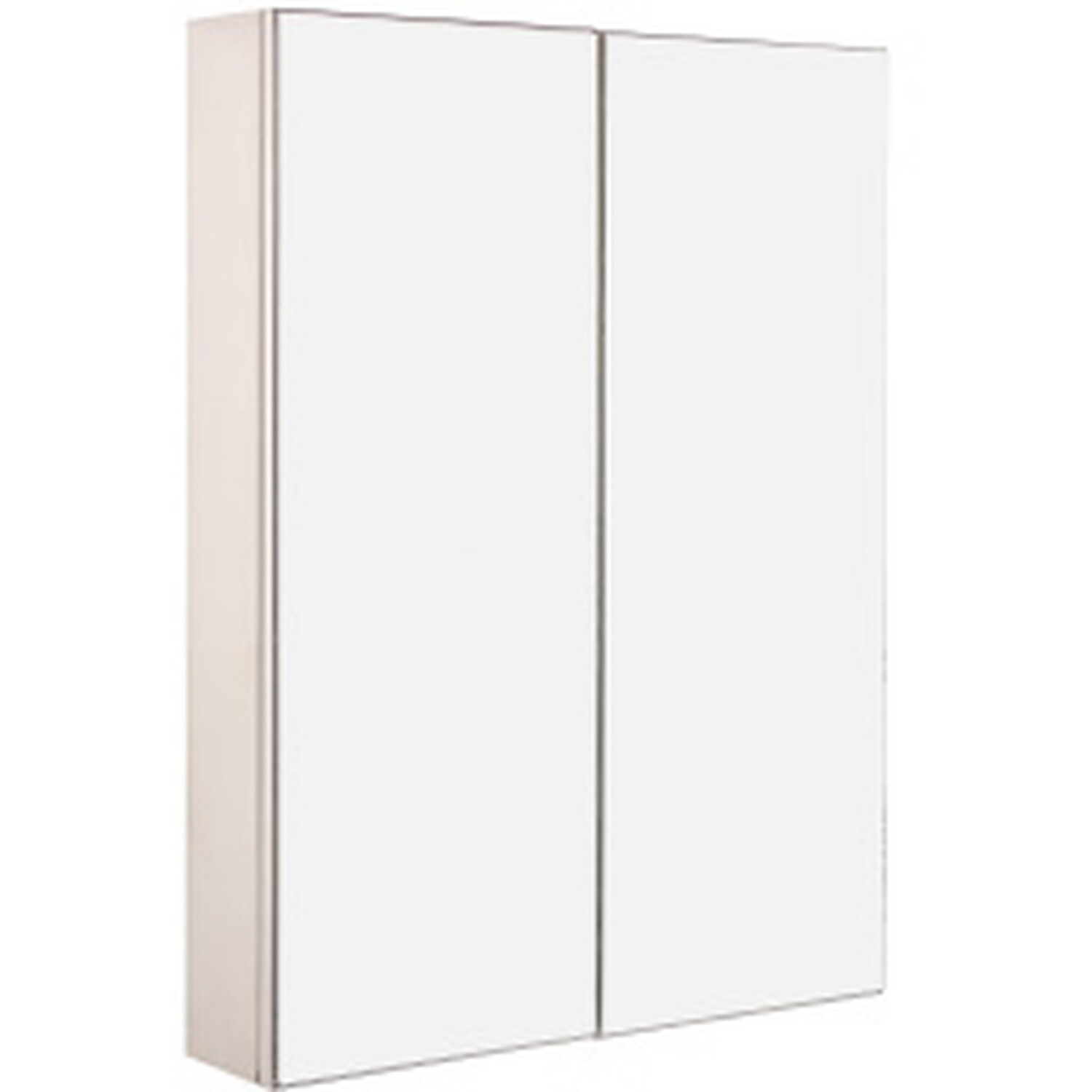 Kensington Bathroom Mirror Two Door Cabinet - Silver