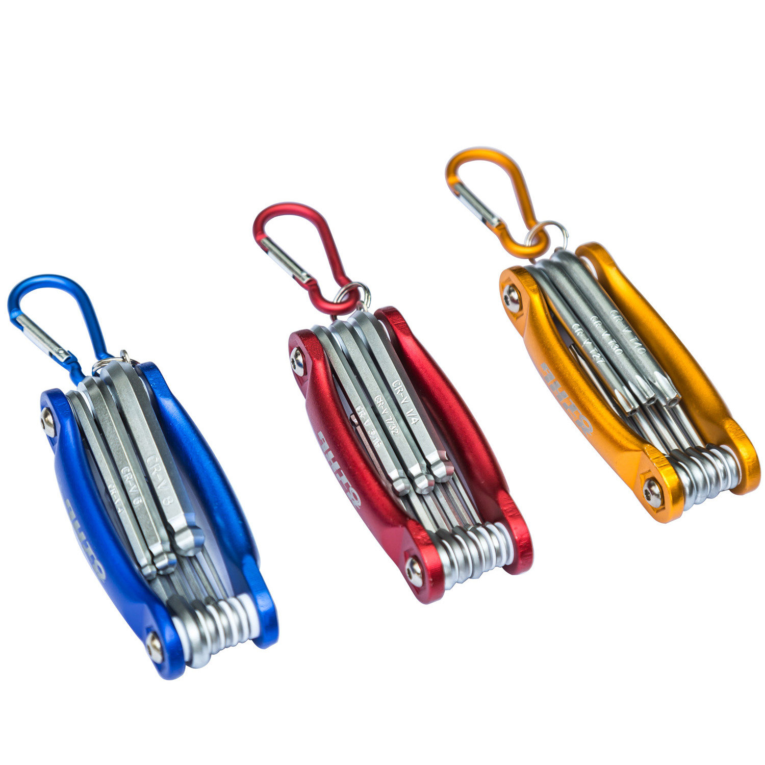 Autojack Folding Ball End Allen Hex Keys 3pc Multi Coloured Tool - Multi Coloured