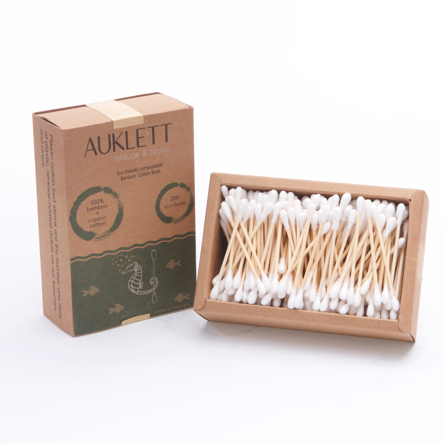 Bamboo Cotton Buds - 250 Pieces - Natural