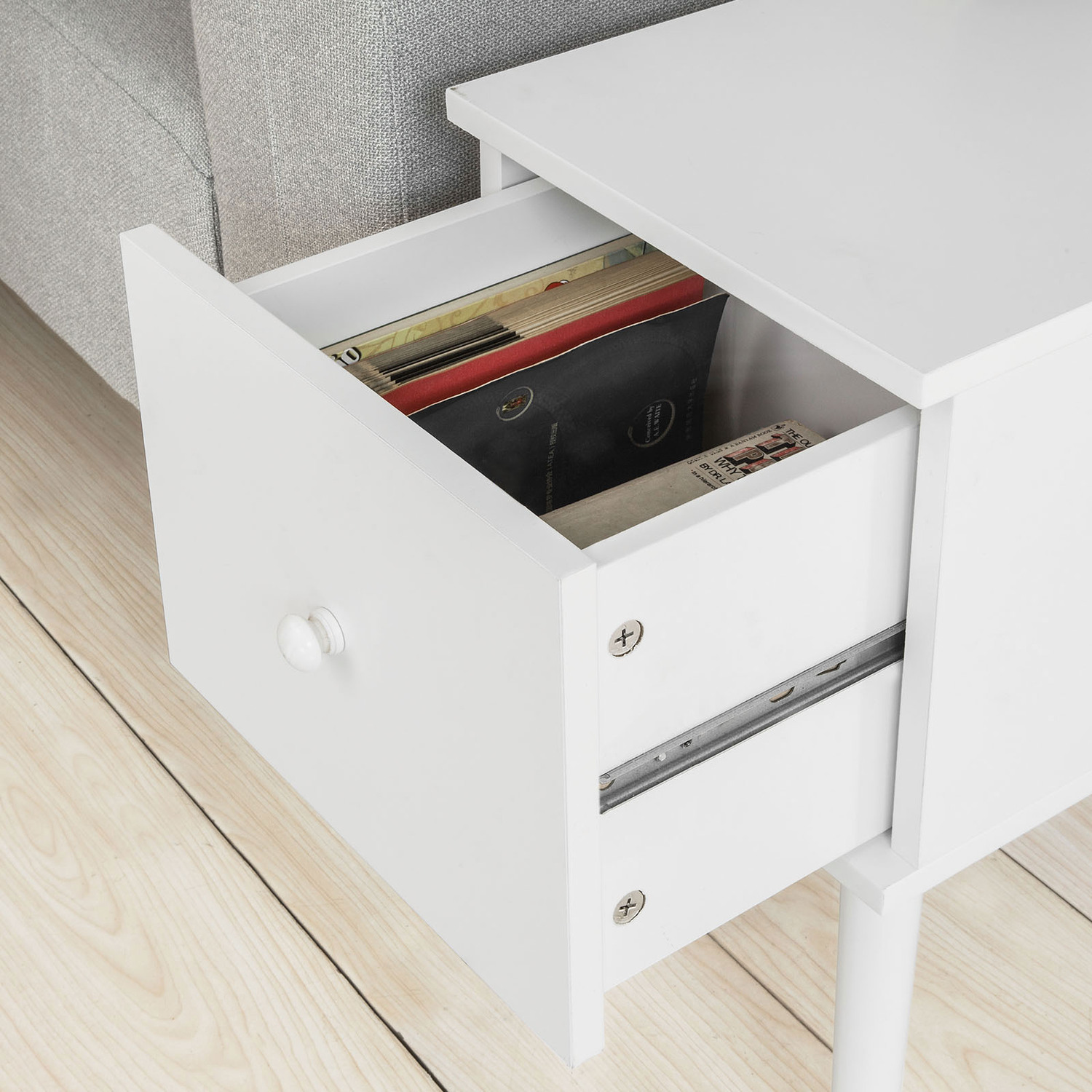 SoBuy Solid Wood Side Table End - White 4 SoBuy Solid Wood Side Table End - White