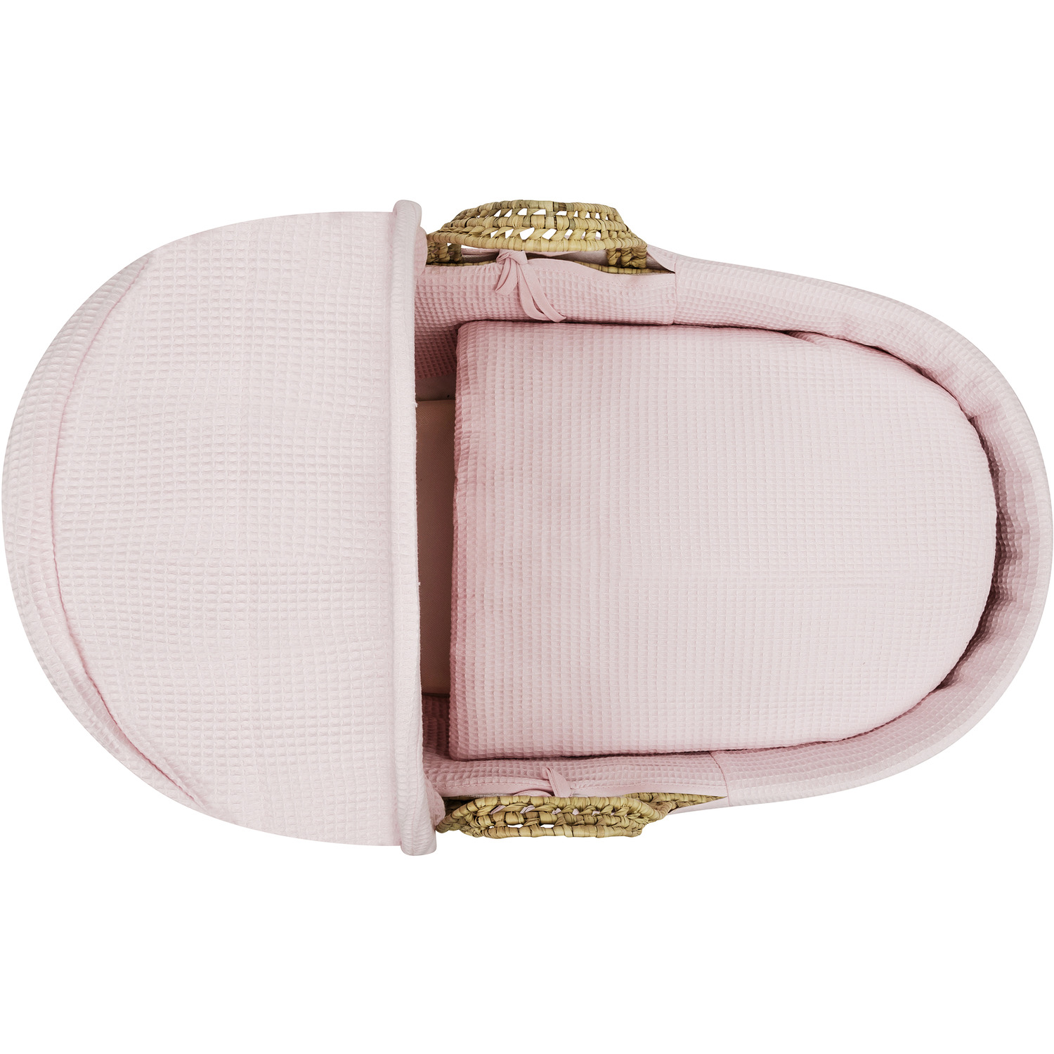 Pink Waffle Moses Basket Bedding Set 3 Pink Waffle Moses Basket Bedding Set