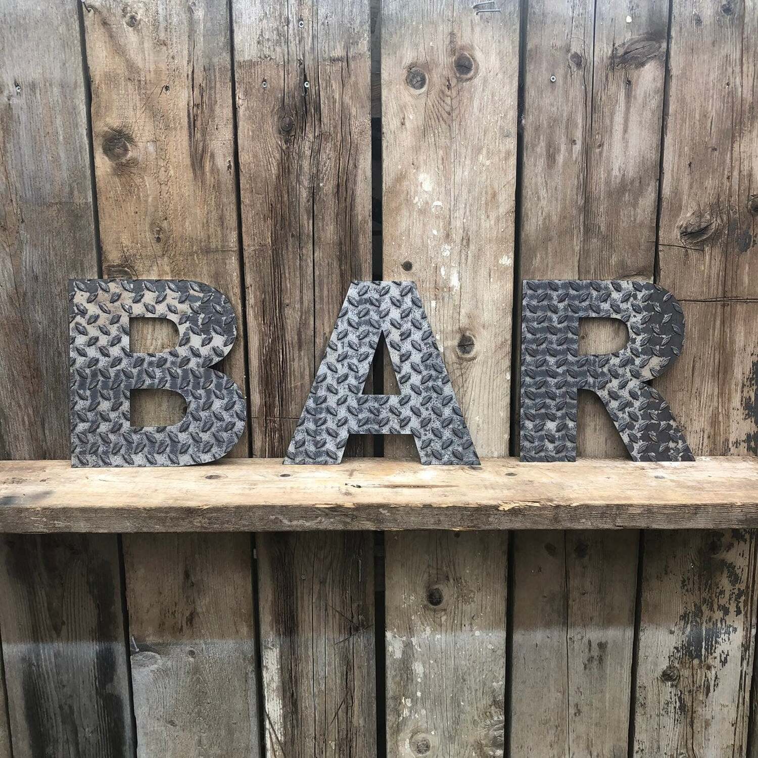 Bar Accessories , BAR Sign , Industrial metal Garden Bar Decor , Gift For Him - Rustic