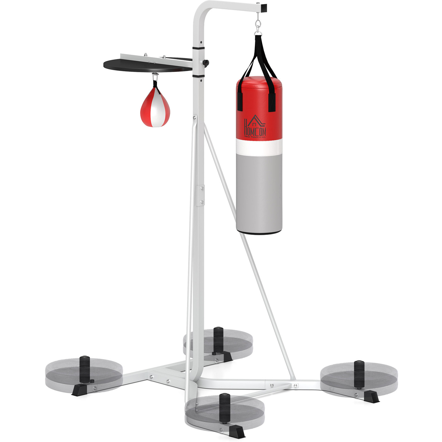 HOMCOM Freestanding Boxing Punch Bag and Speed Ball Station 4 HOMCOM Freestanding Boxing Punch Bag and Speed Ball Station