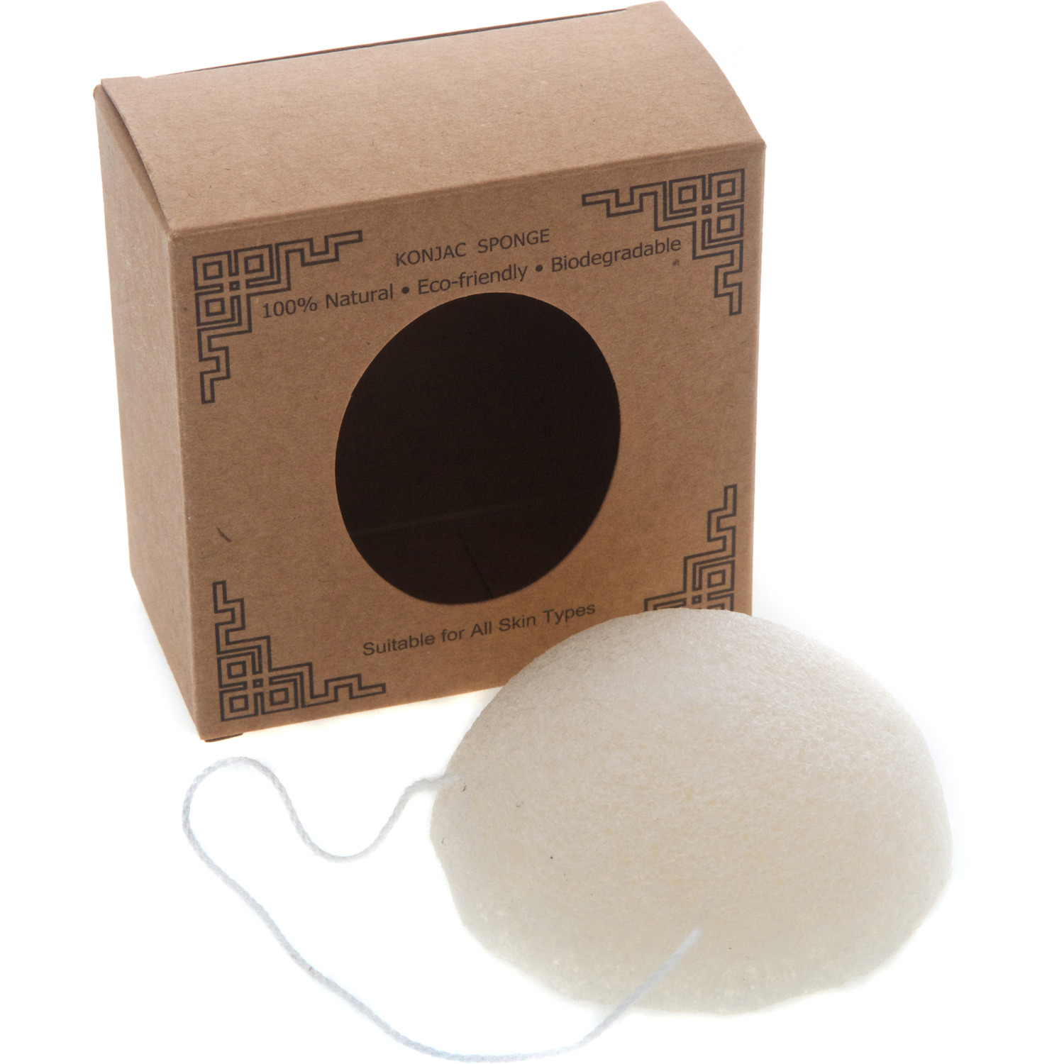Konjac Face Sponge - Natural Asian Konjac (Round) - Natural