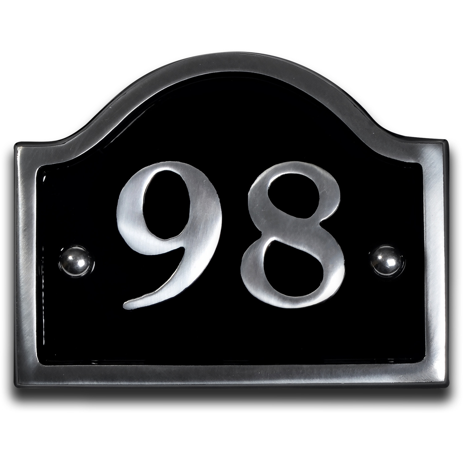 Aluminium Bridge House Number 98 - Black