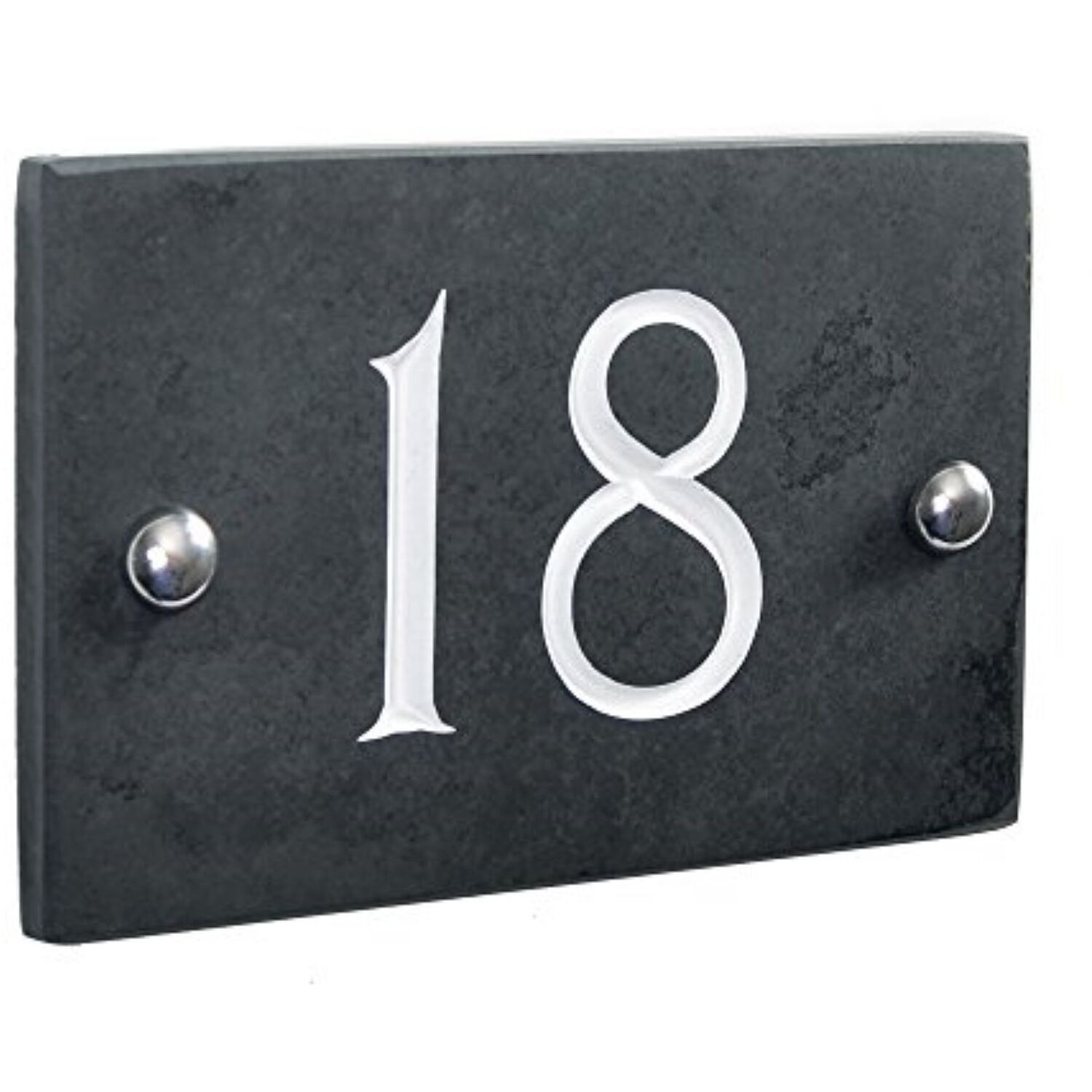 Black Slate House Number 18 - Black