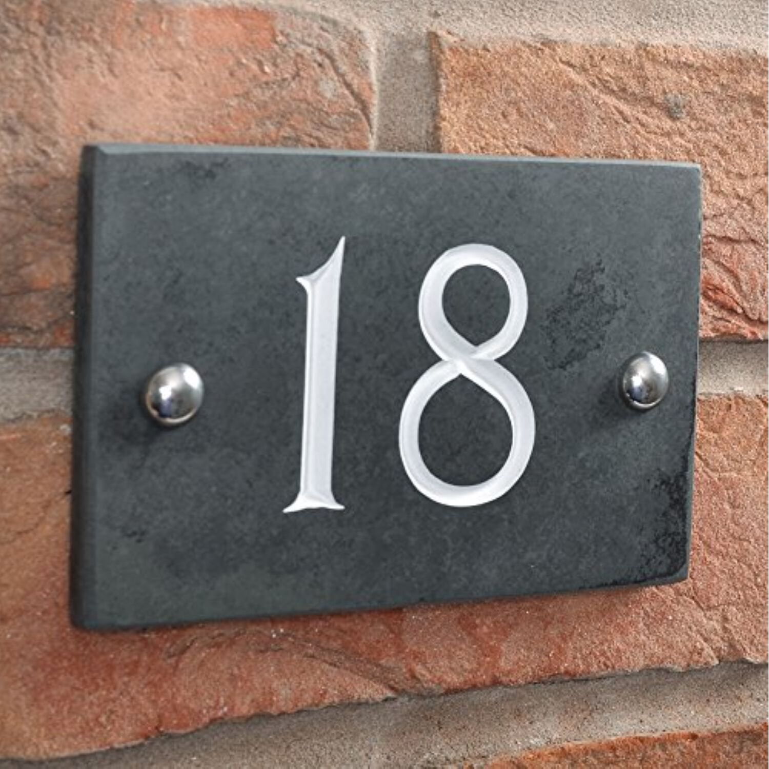 Black Slate House Number 18 - Black