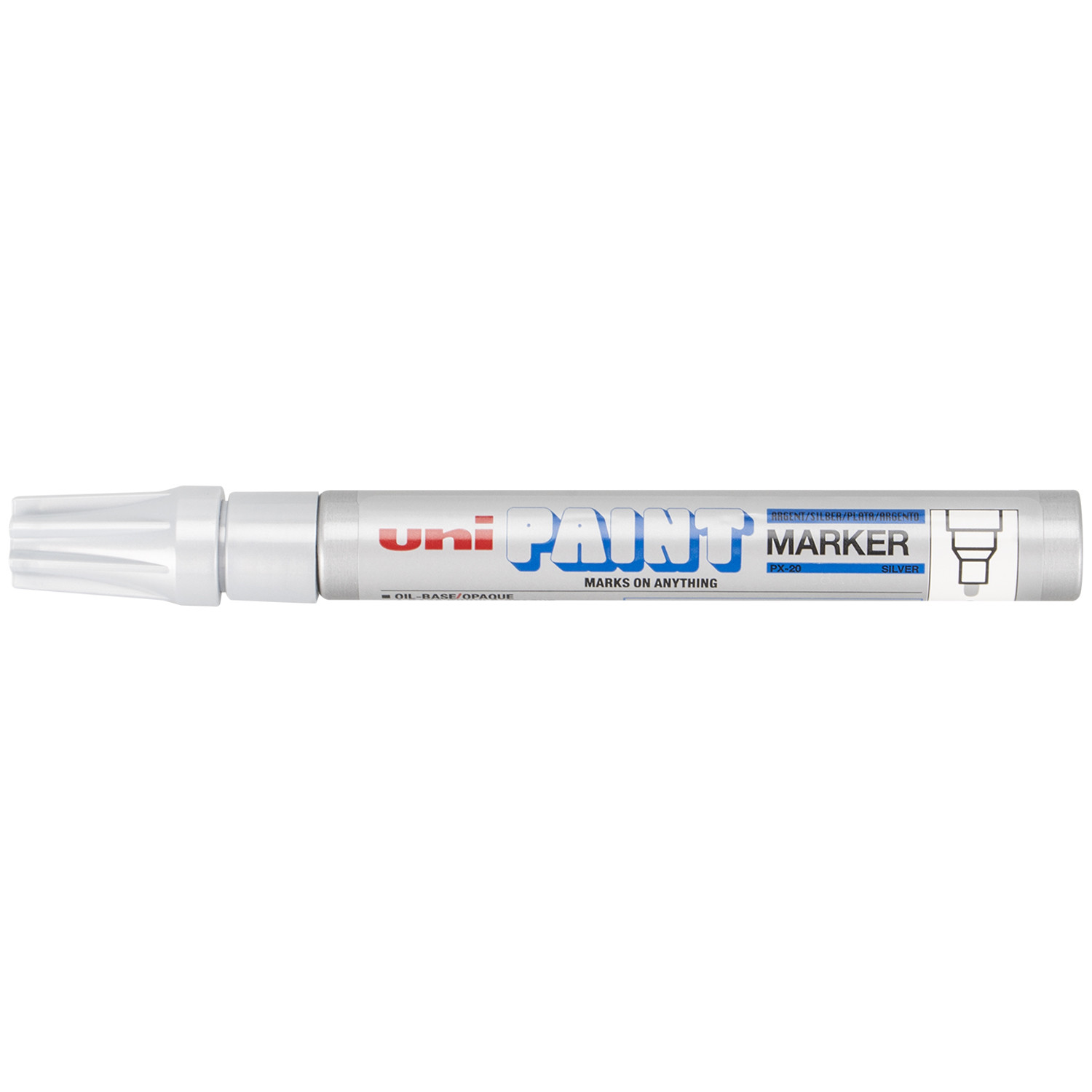 Uniball Paint Marker Pen PX-20 Silver - Silver