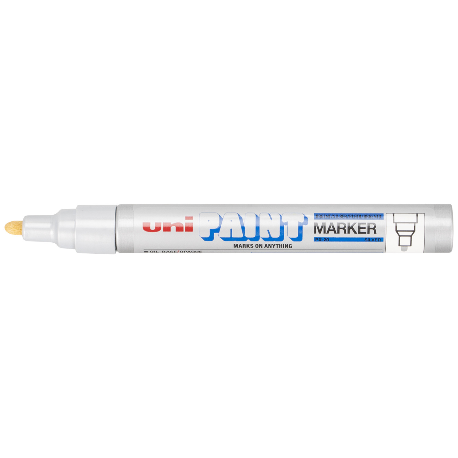 Uniball Paint Marker Pen PX-20 Silver - Silver