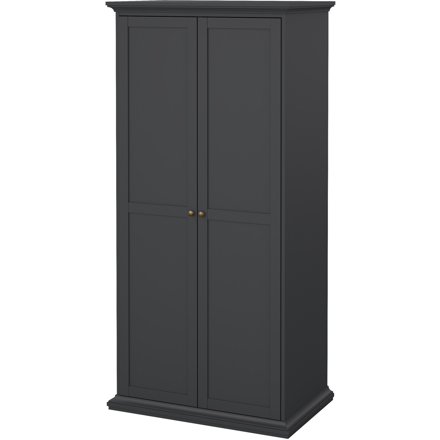 Jonas & James Belleville Wardrobe with Two Doors - Matt Grey 3 Jonas & James Belleville Wardrobe with Two Doors - Matt Grey