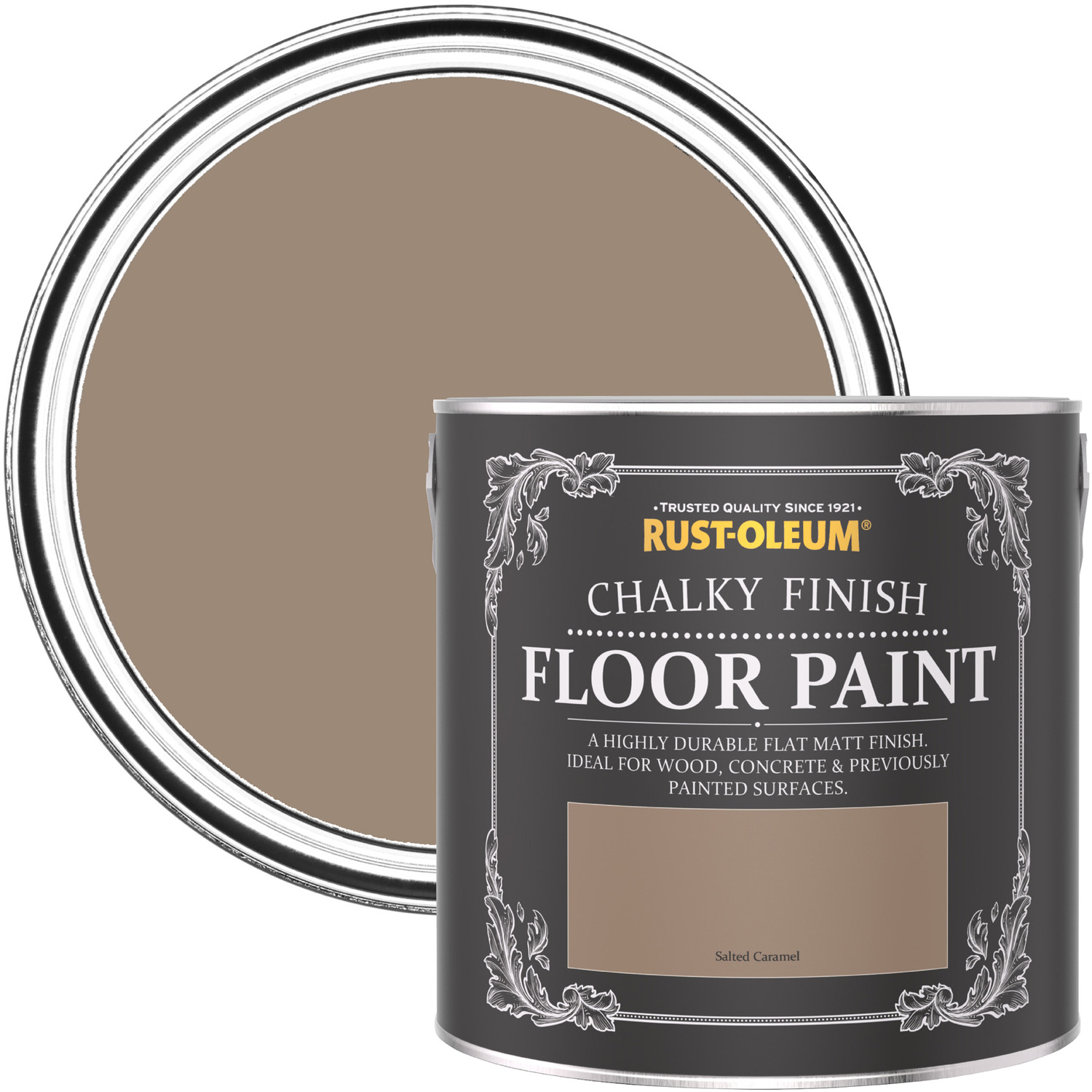 Chalky Floor Paint Salted Caramel - Brown