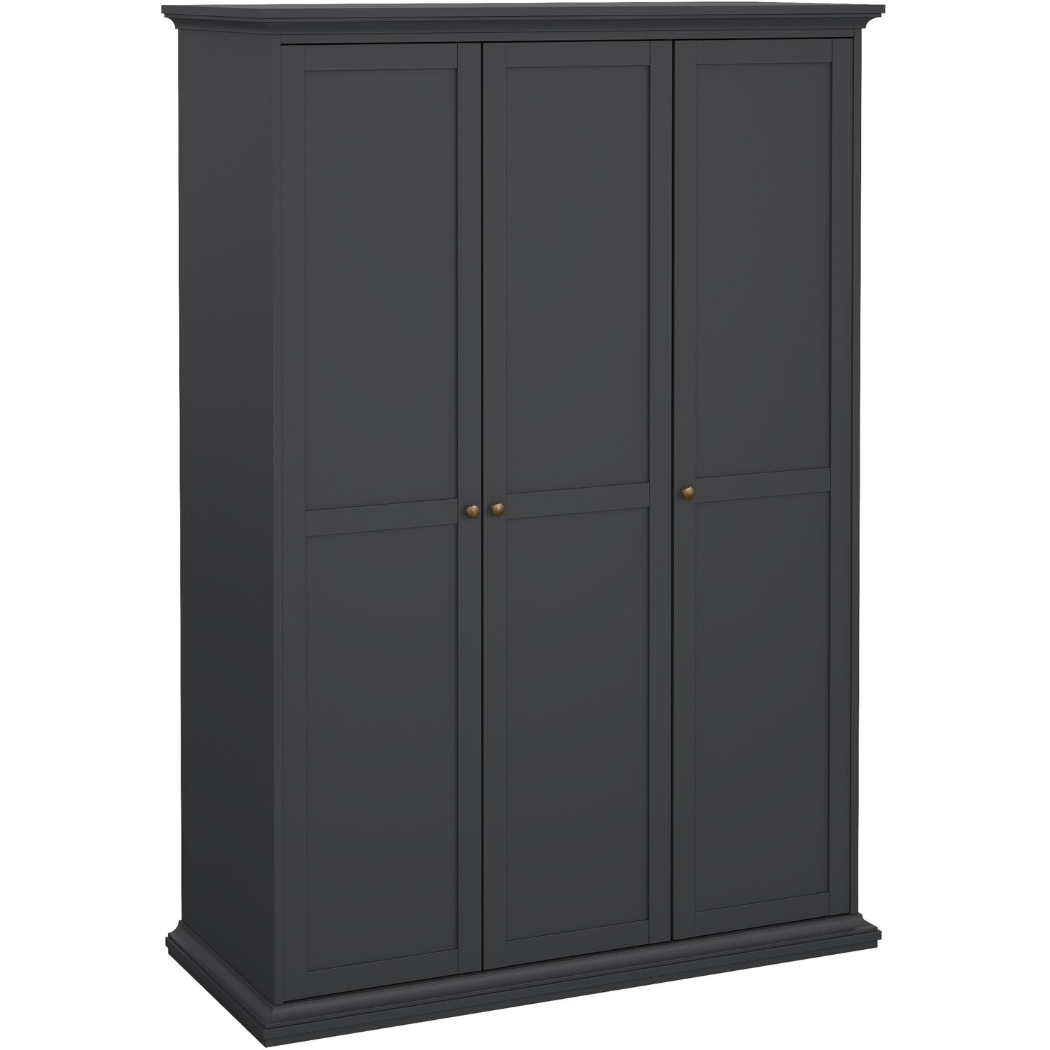 Jonas & James Belleville Three Door Wardrobe - Matt Grey