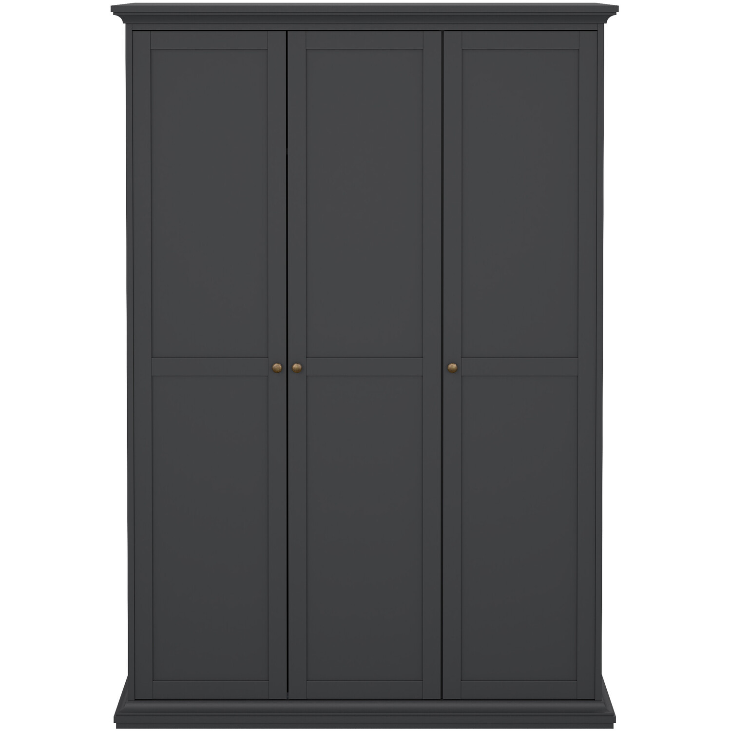 Jonas & James Belleville Three Door Wardrobe - Matt Grey 3 Jonas & James Belleville Three Door Wardrobe - Matt Grey