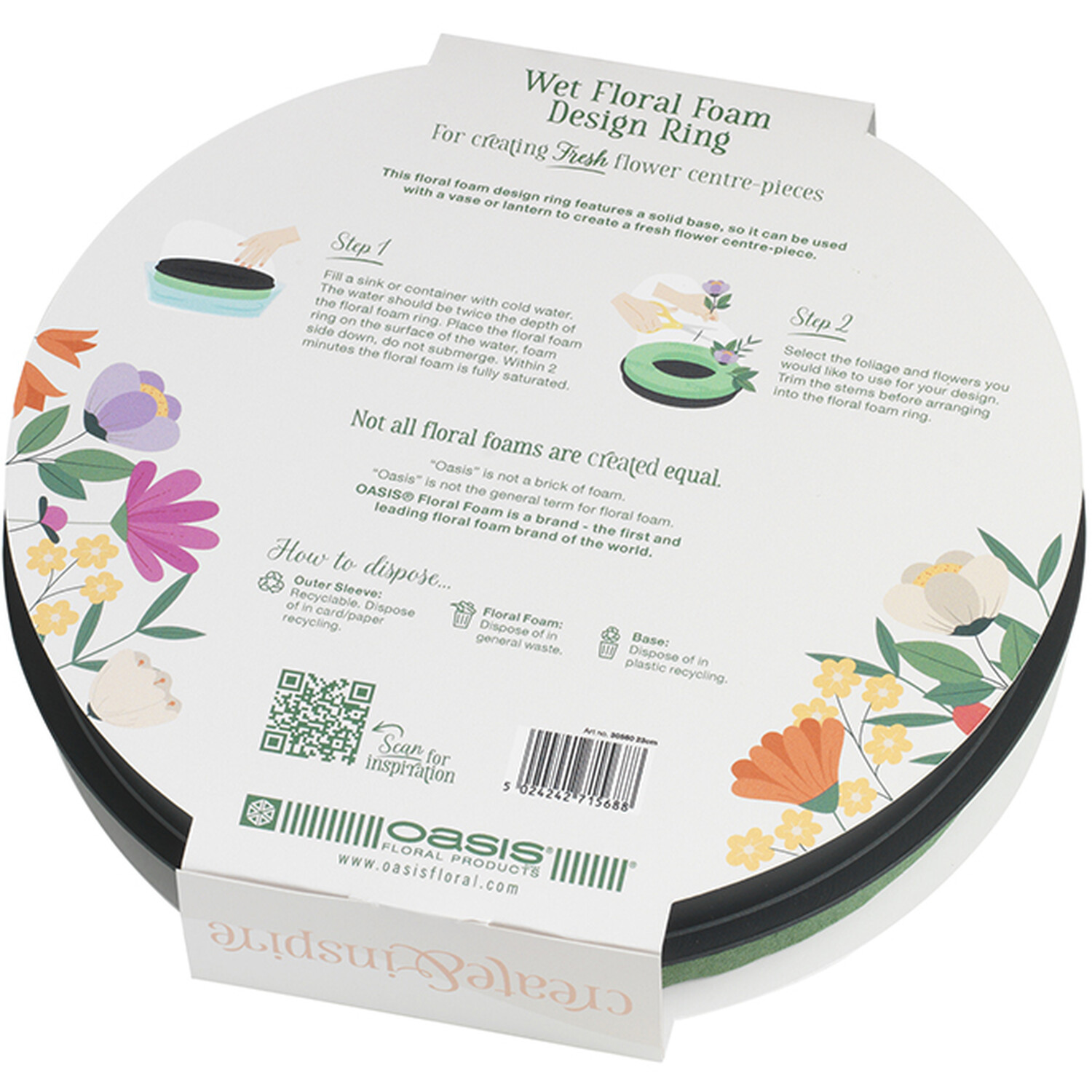 Oasis Floral Foam Ring Tray - Green