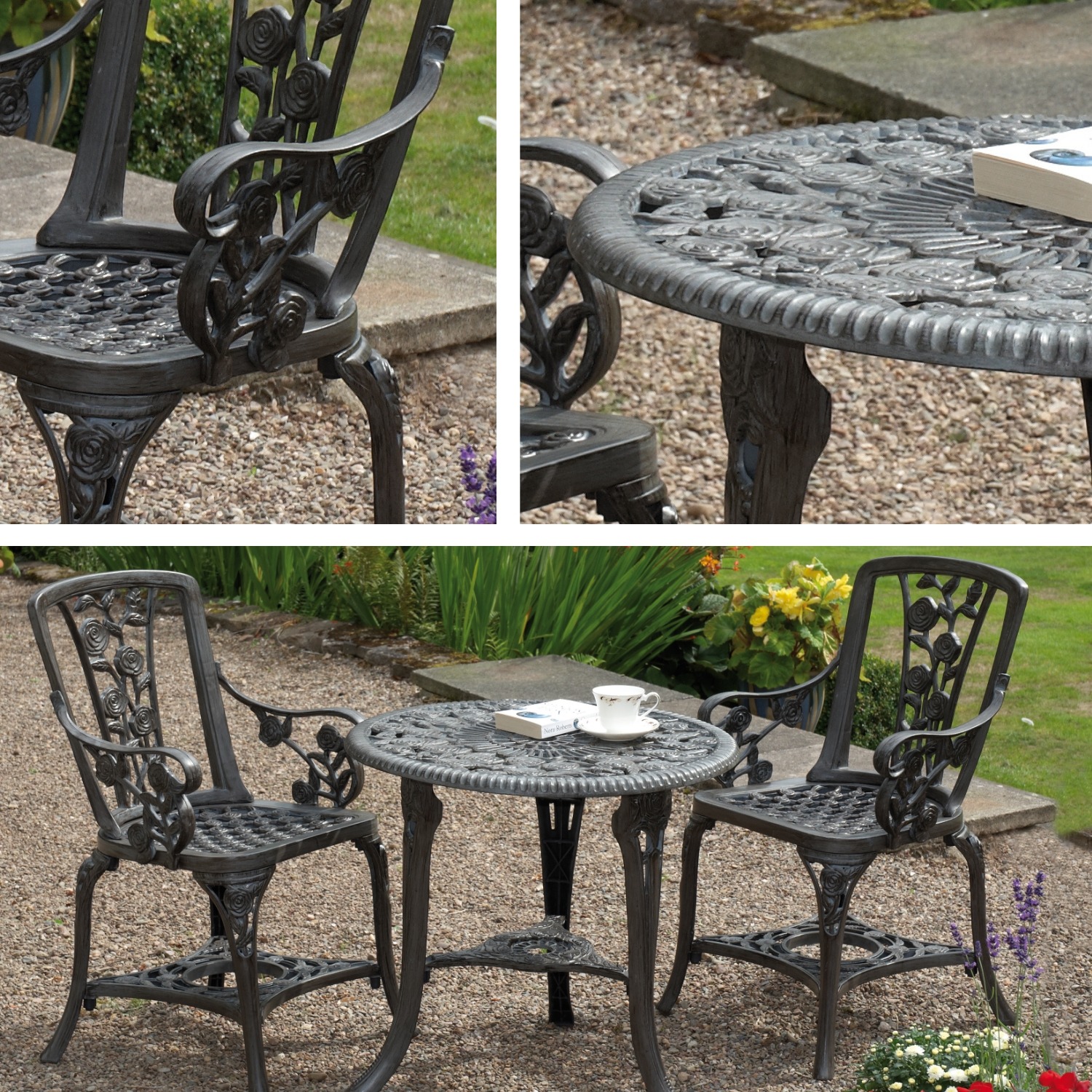 Greenhurst Rose Armchair Bistro Set 4 Greenhurst Rose Armchair Bistro Set