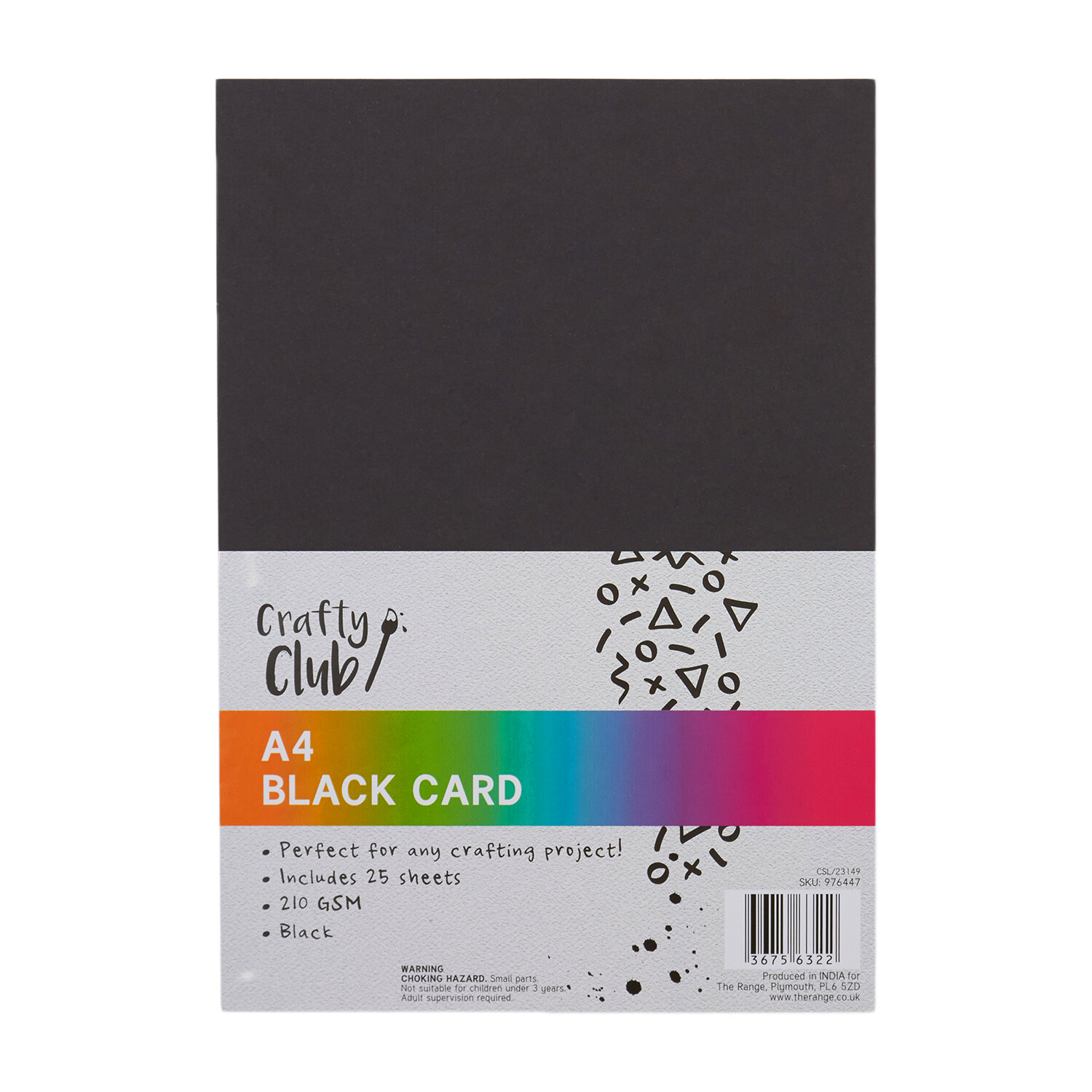 Crafty Club Black Card A4