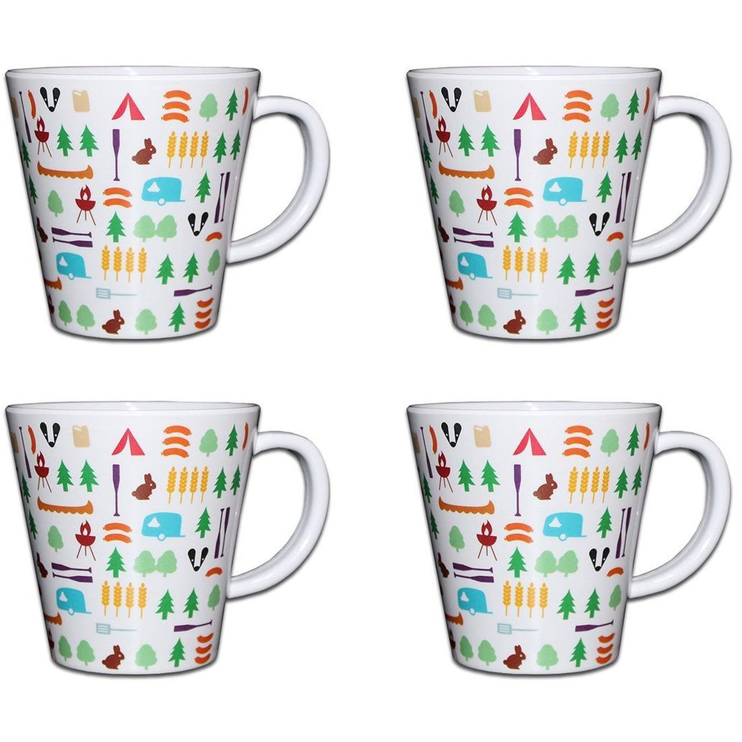 Olpro Berrow Hill Melamine Mug Pack Of Four - White