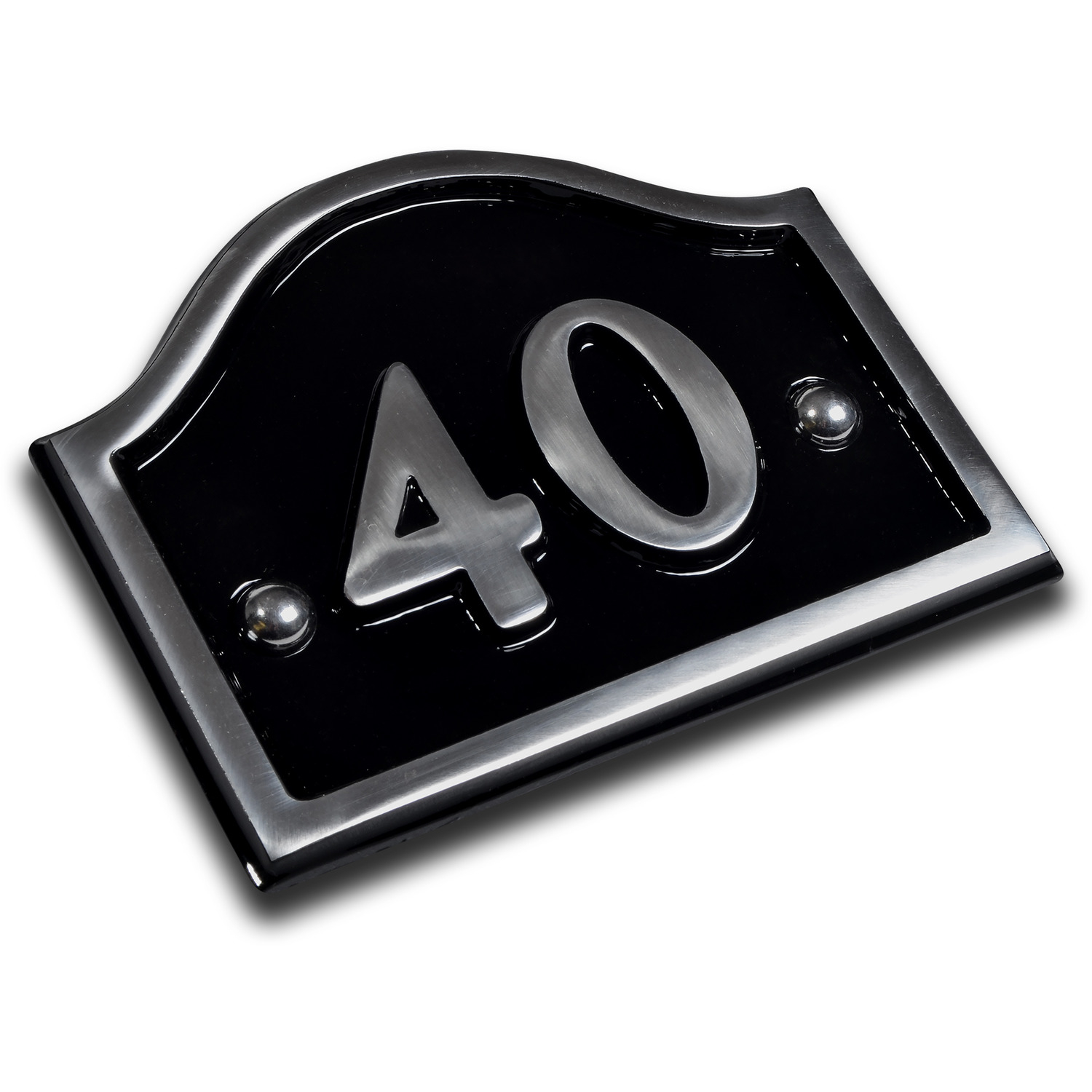Aluminium Bridge House Number 40 - Black