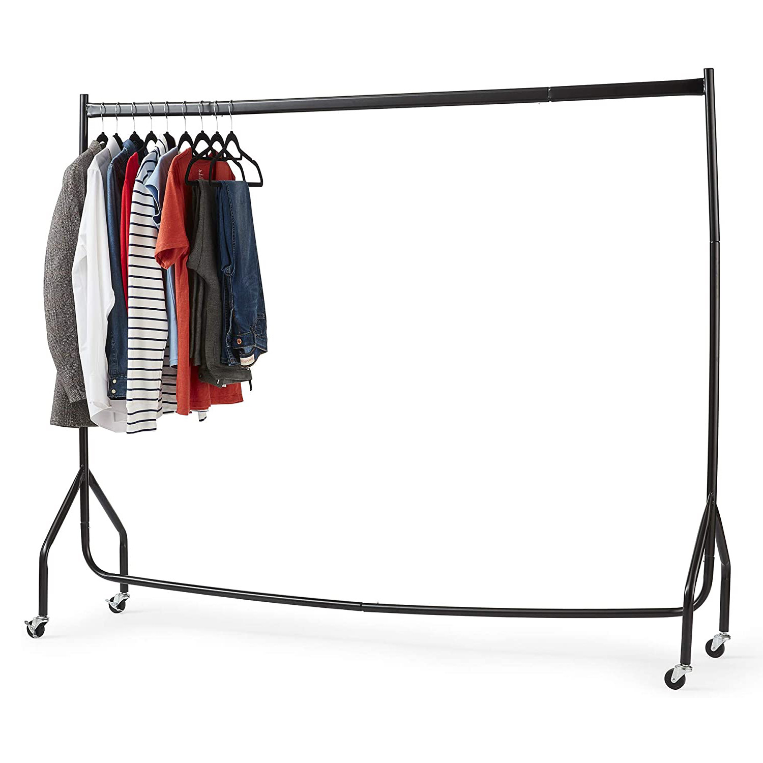 House of Home Superior Extra Heavy Duty Clothes Rail With Wheels Black 3 House of Home Superior Extra Heavy Duty Clothes Rail With Wheels Black