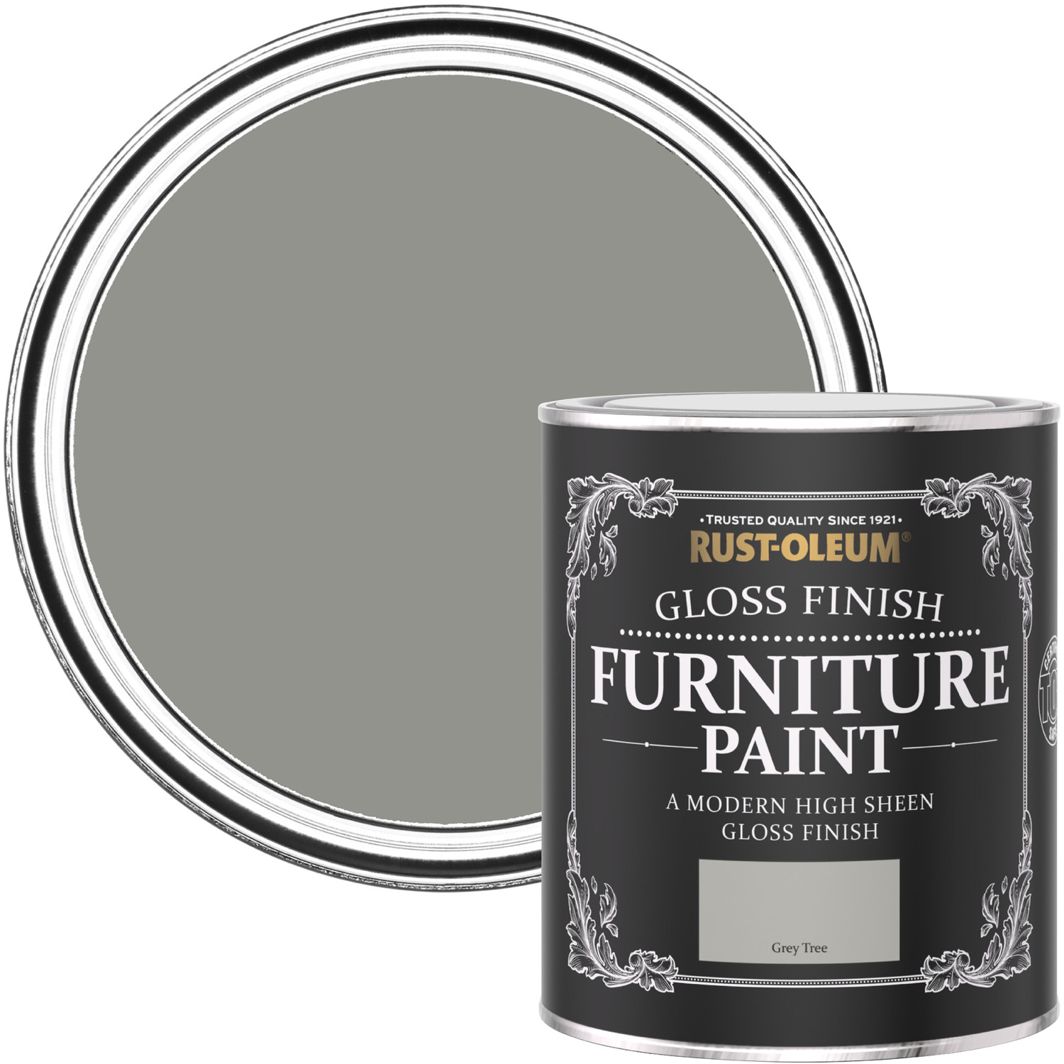 Rust-Oleum Gloss Furniture Paint Grey Tree - Grey