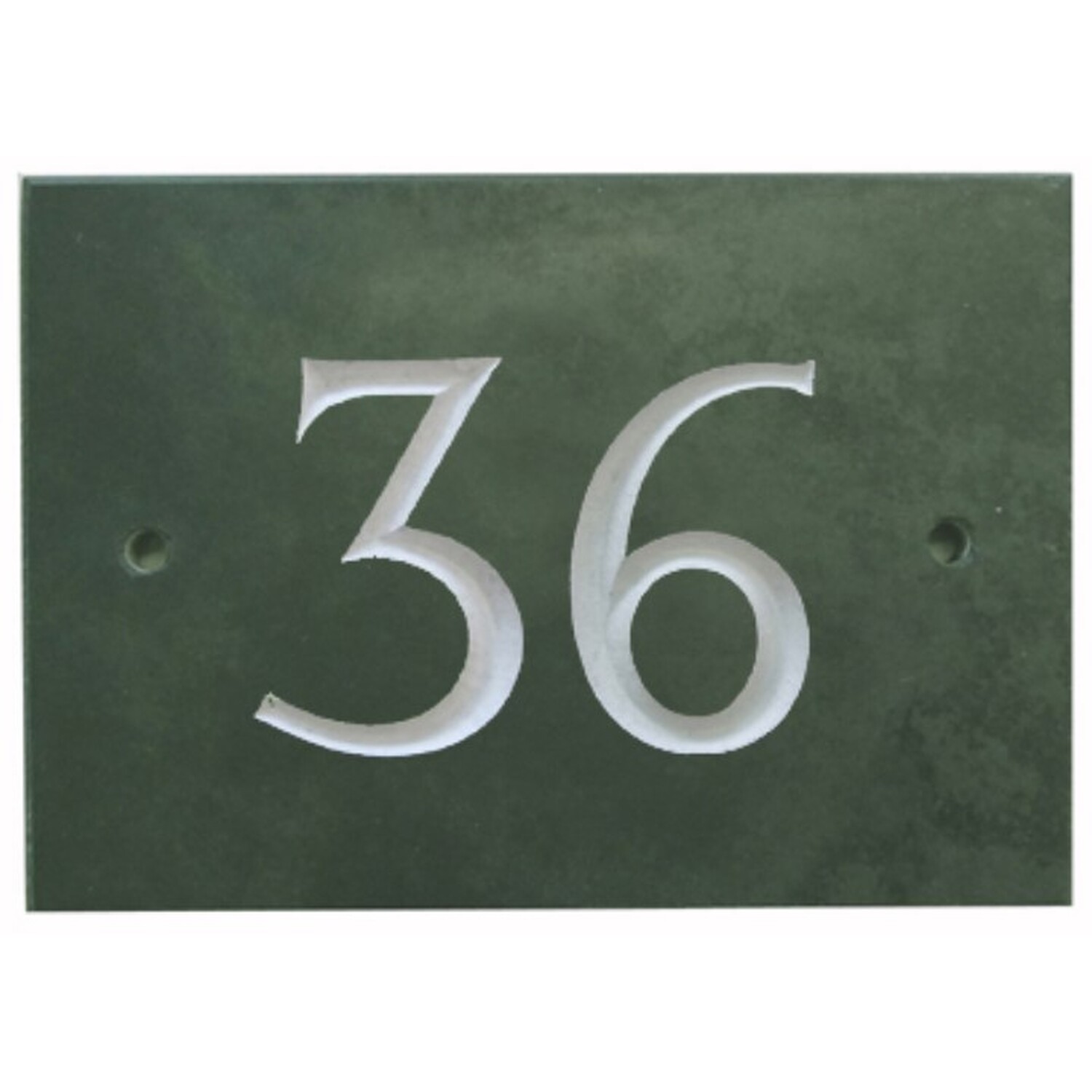 Green Slate House Number 36 - Smoky Green