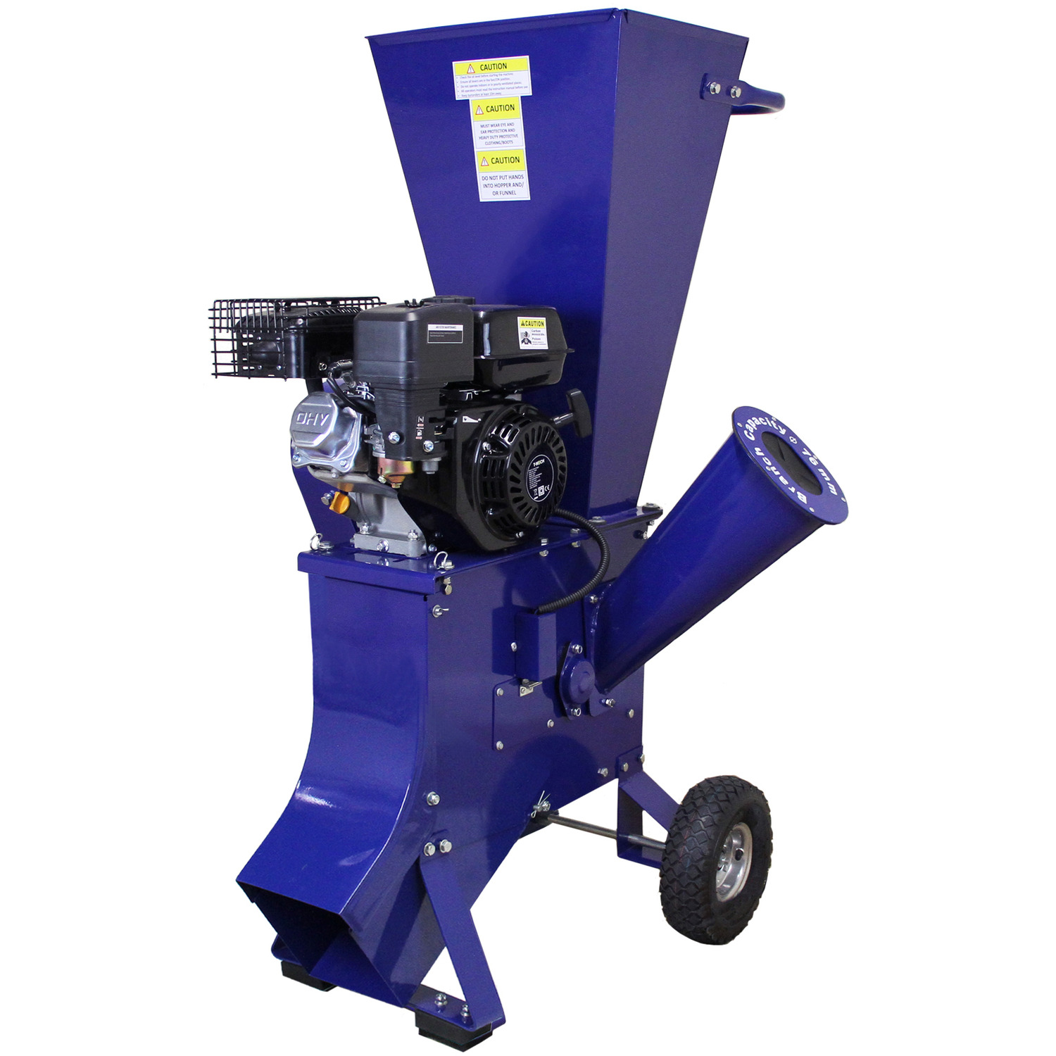 T Mech Log Splitter and T Mech 6.5HP Woodchipper - Blue