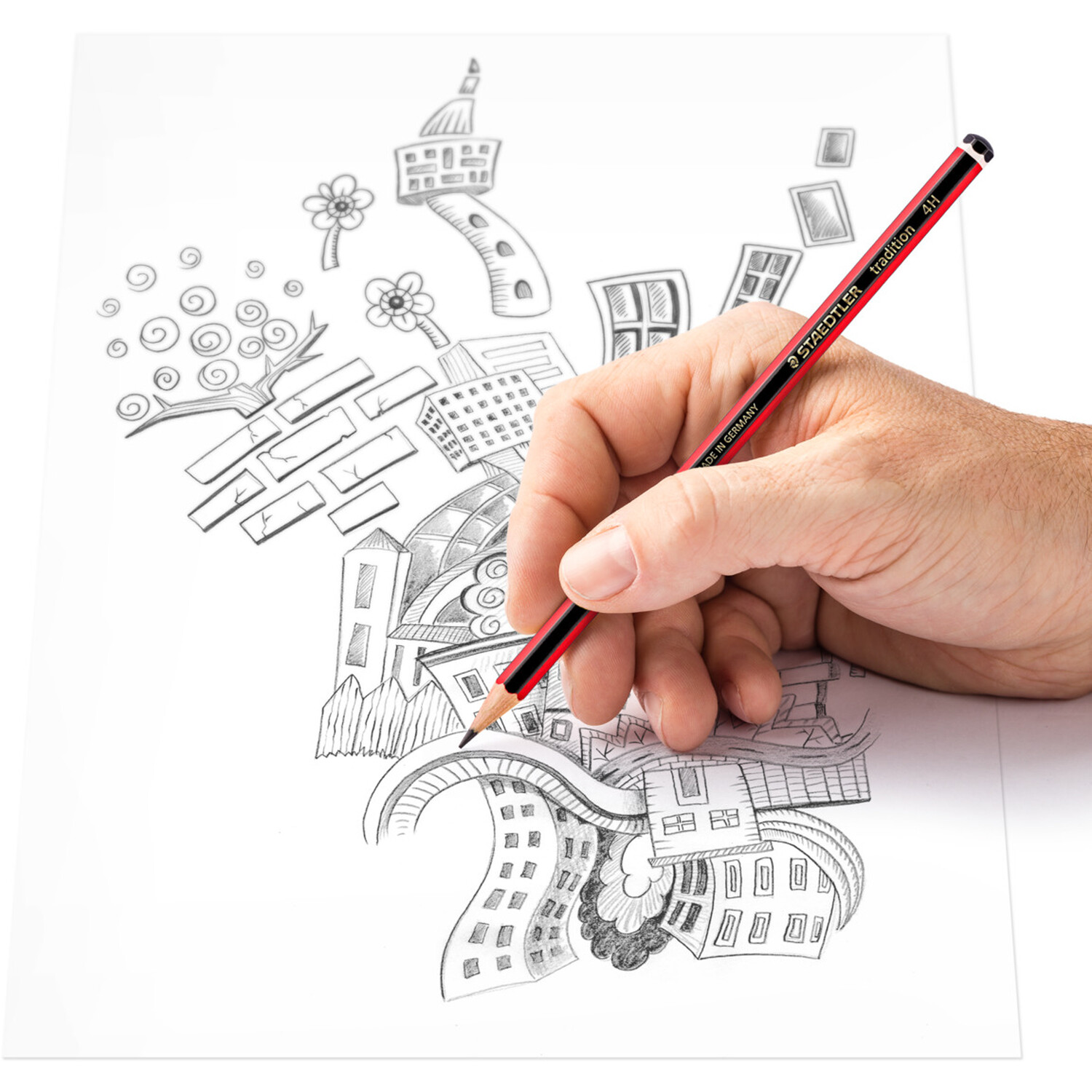 Pack of 6 Staedtler Tradition Sketching Pencils 3 Pack of 6 Staedtler Tradition Sketching Pencils