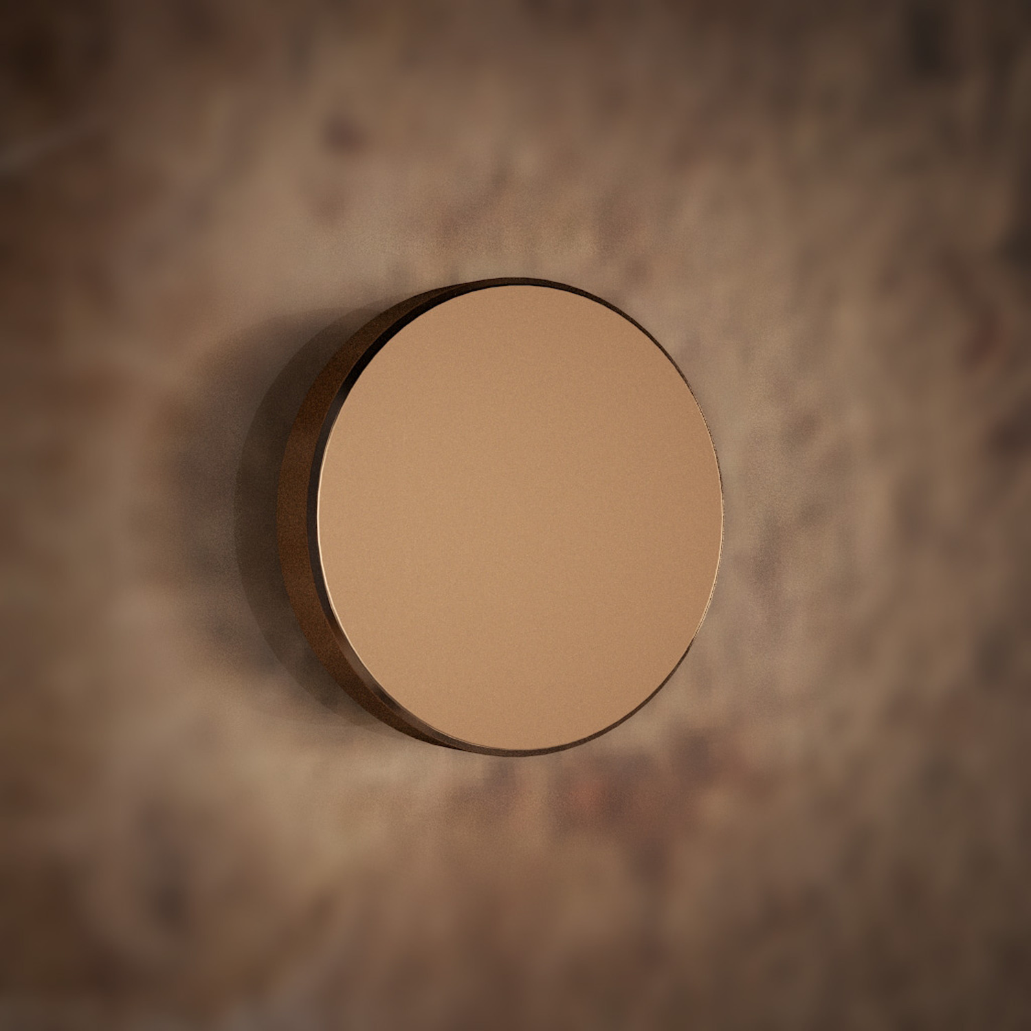 Clear Glass Splashback with Copper Fixing Caps 3 Clear Glass Splashback with Copper Fixing Caps