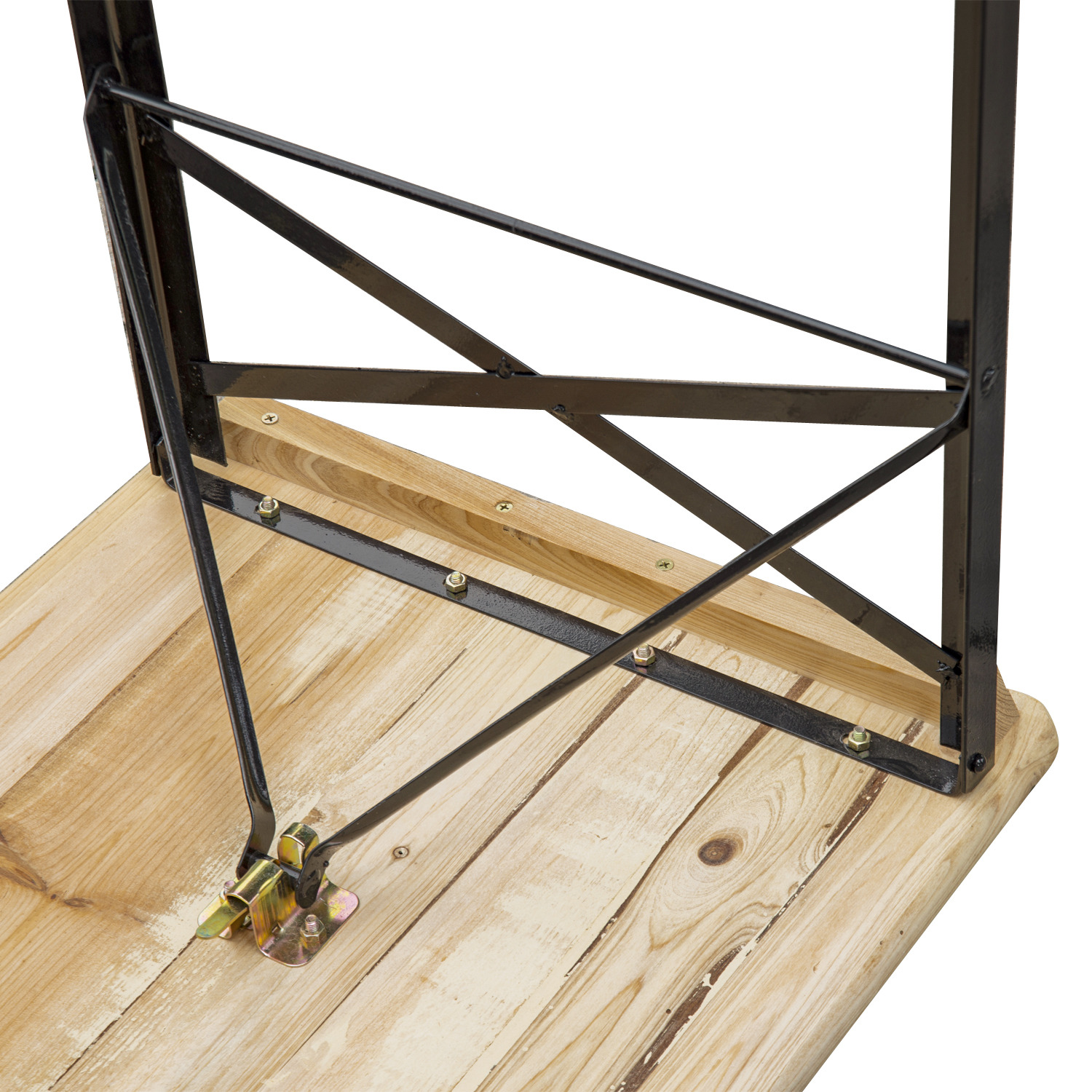 Outsunny Portable Folding Picnic Table and Bench Set - Black, Natural Wood 5 Outsunny Portable Folding Picnic Table and Bench Set - Black, Natural Wood