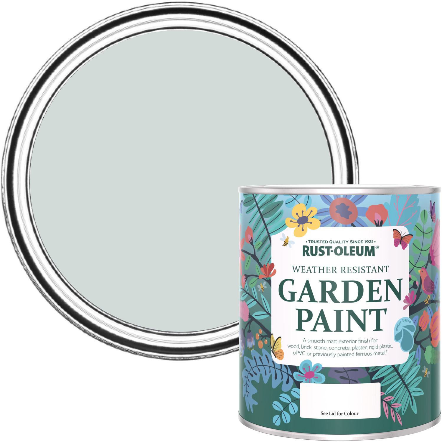 Rust-Oleum Garden Paint in Matt Finish - DOVE 750ml - Grey
