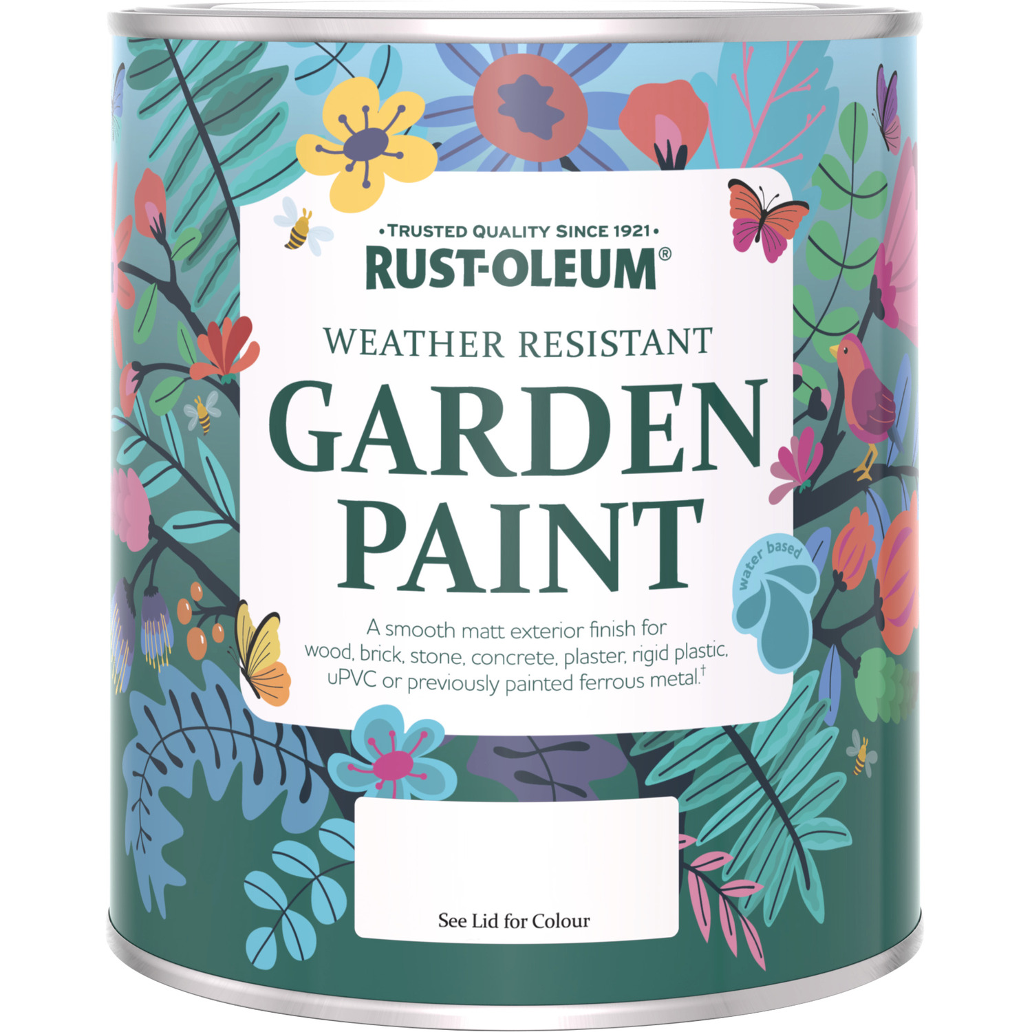 Rust-Oleum Garden Paint in Matt Finish - DOVE 750ml - Grey