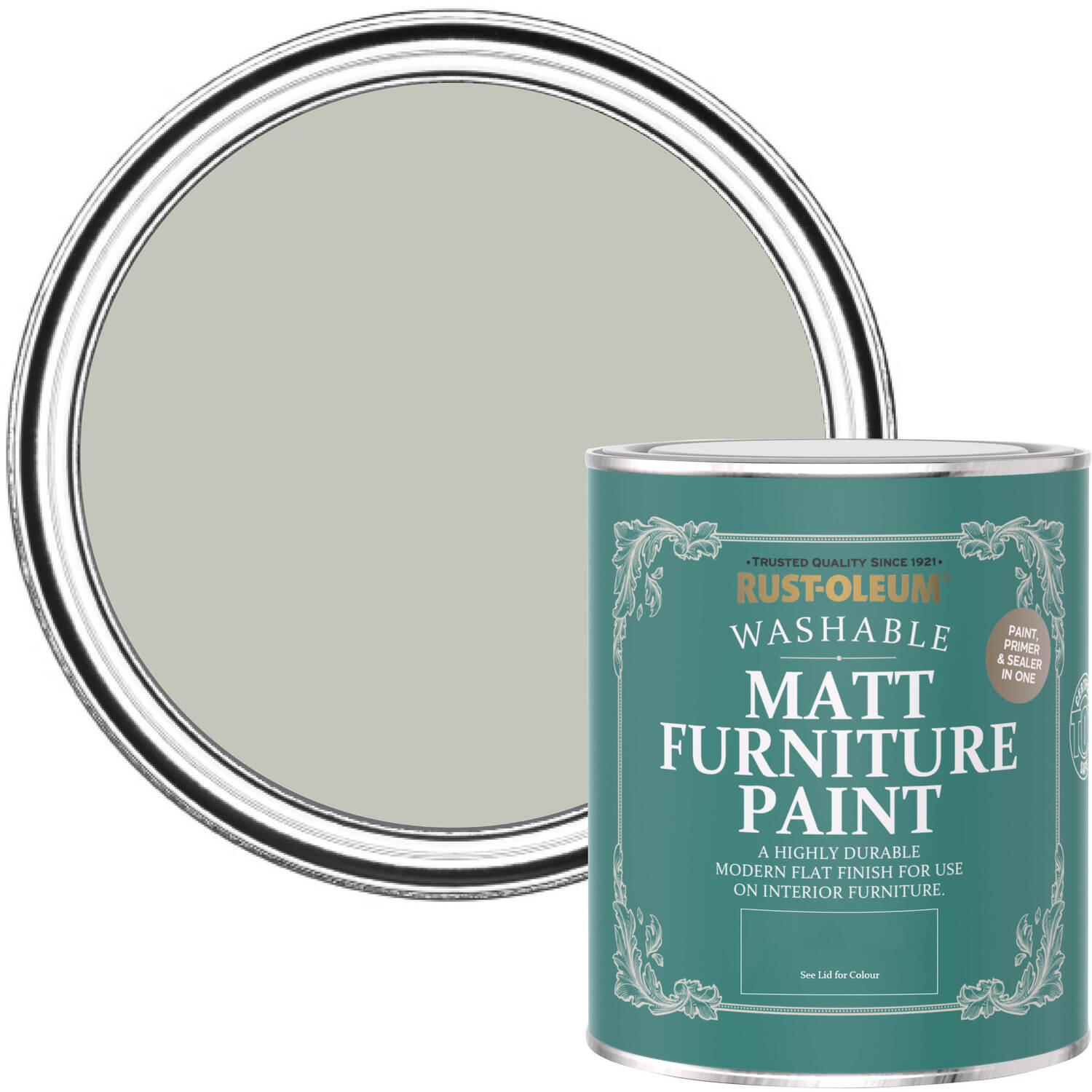 Rust-Oleum Matt Furniture Paint Tyne Fog - Grey