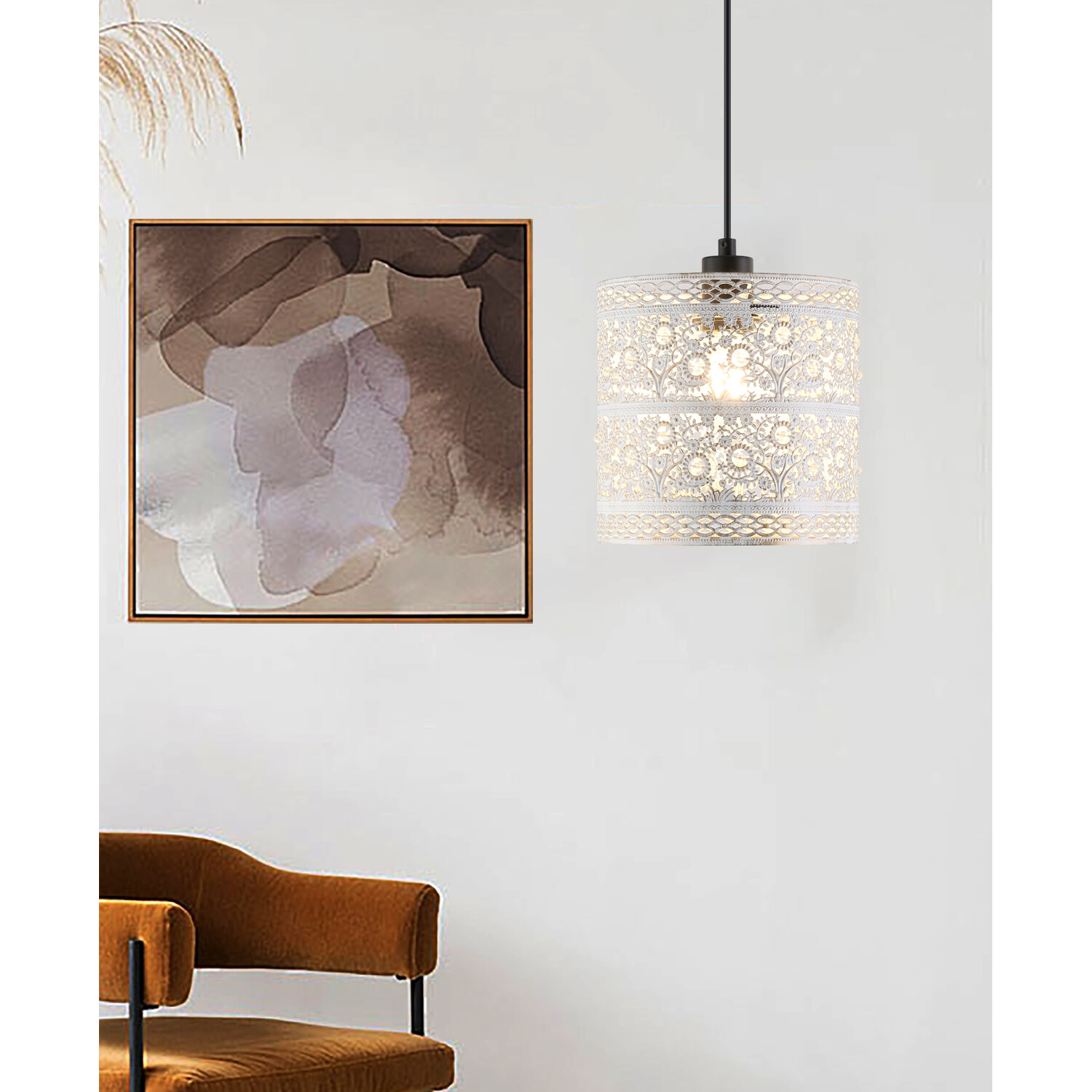 Milana Crystal Ivory Lampshade - Ivory