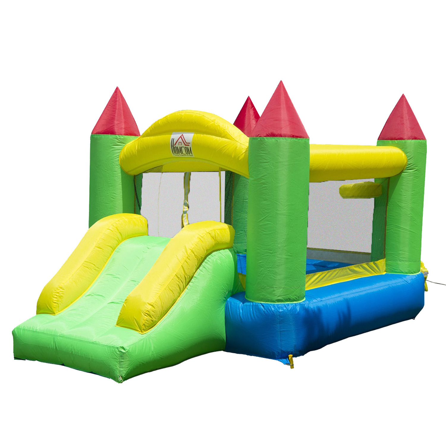 HOMCOM Kids Bouncy Castle Inflatable Bouncer House - Green