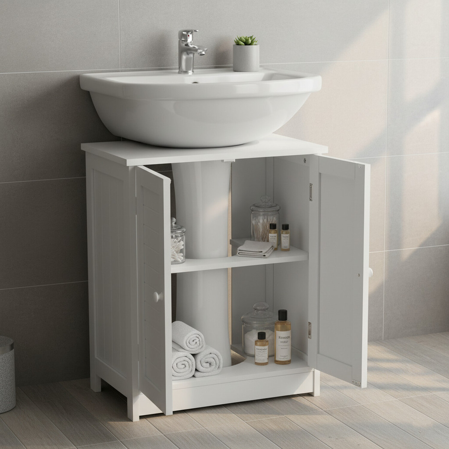 Kingston Sink Console - White 3 Kingston Sink Console - White