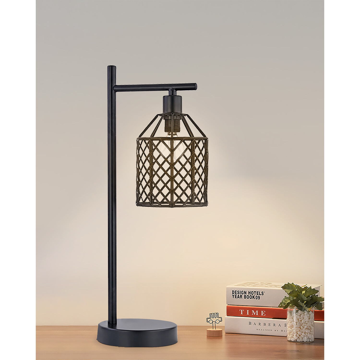 Industrial Weaved Table Lamp
